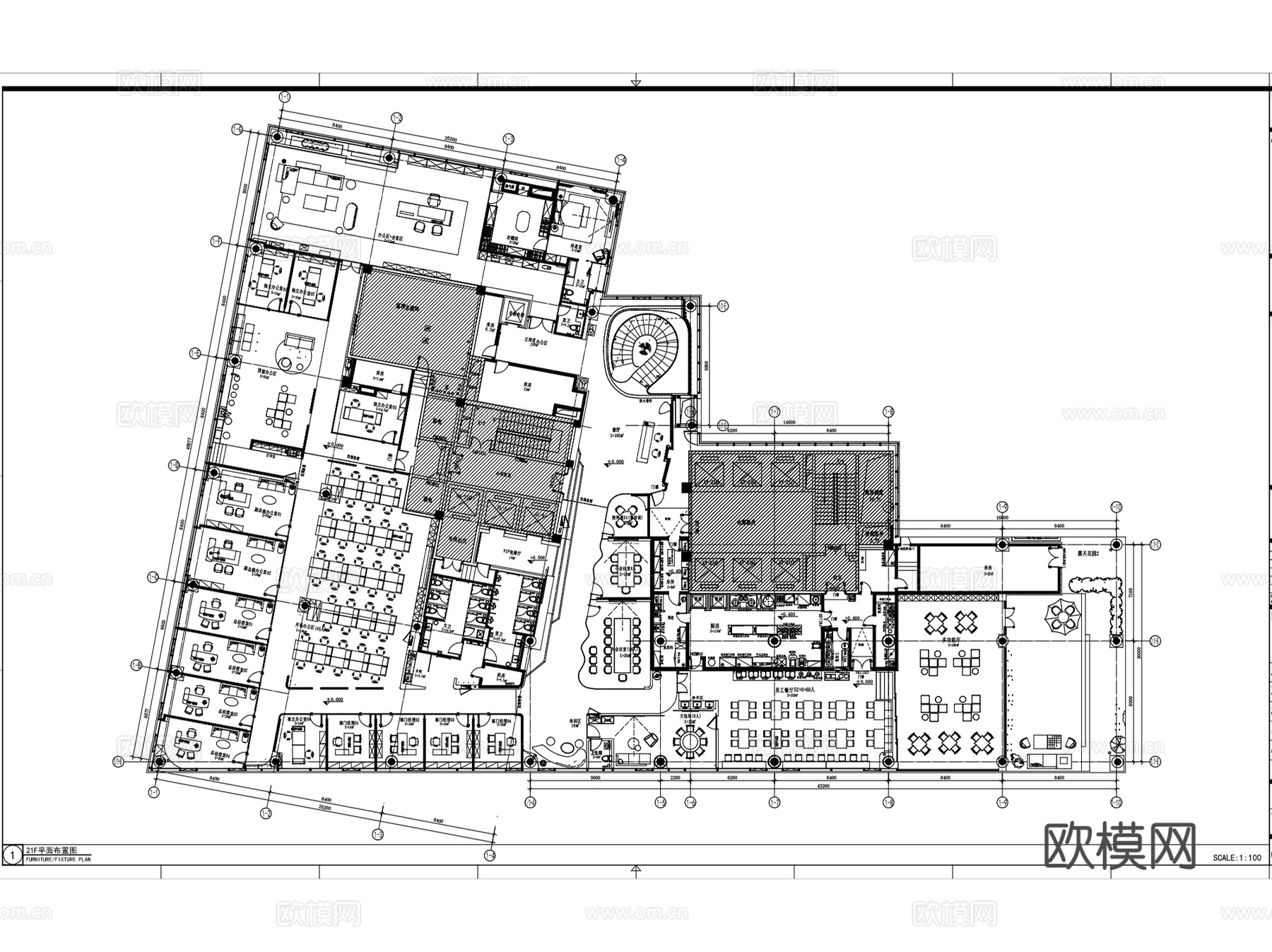 鸿瑞集团惠宝煤业办公空间室内装饰CAD施工图整套+文本cad施工图
