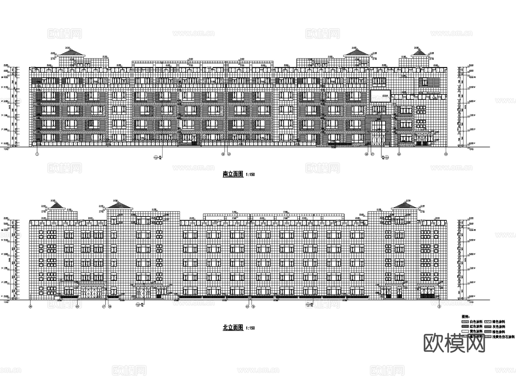 保定博创地产社区活动中心建筑CAD施工图cad施工图