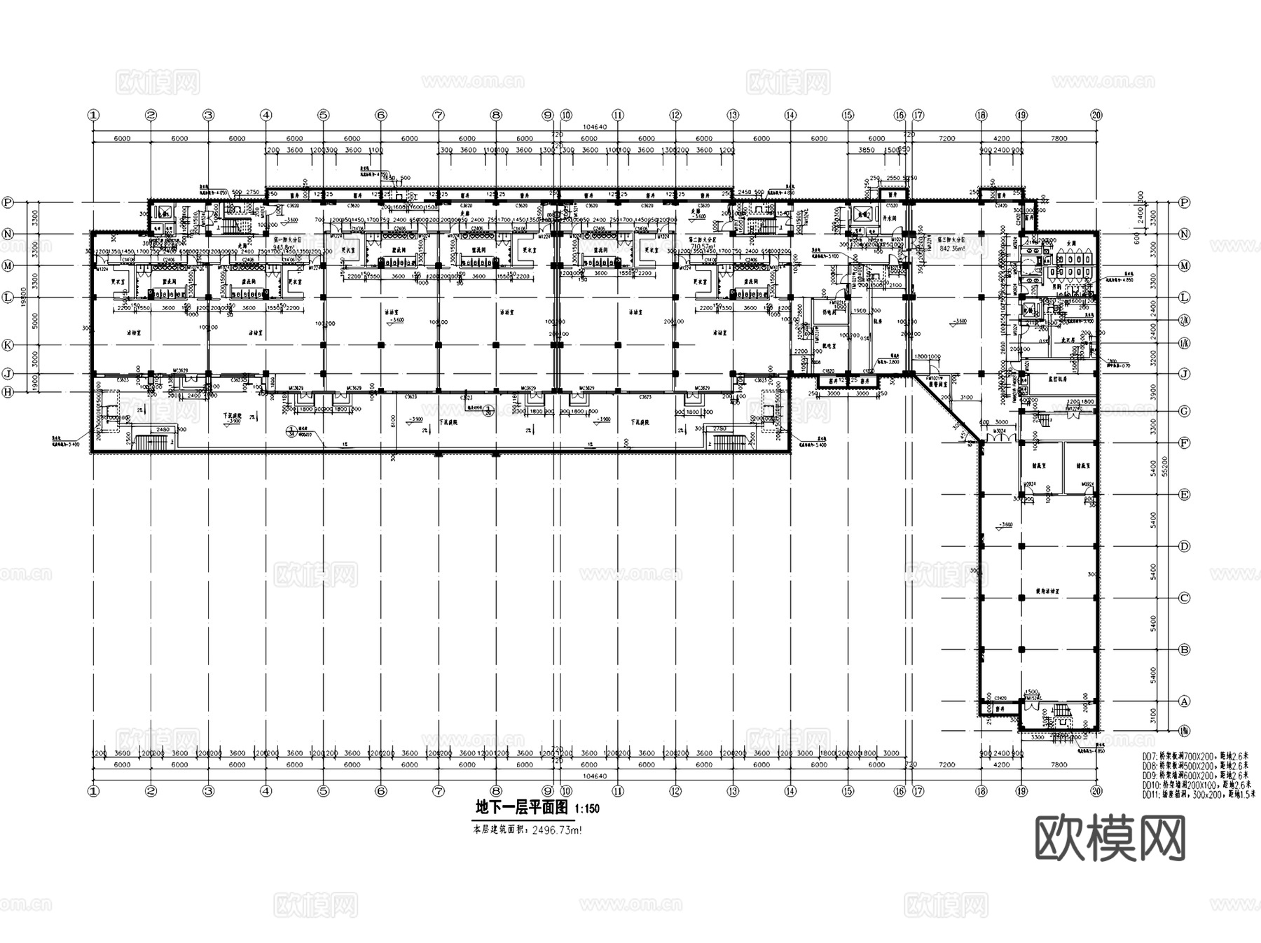 保定博创地产社区活动中心建筑CAD施工图cad施工图