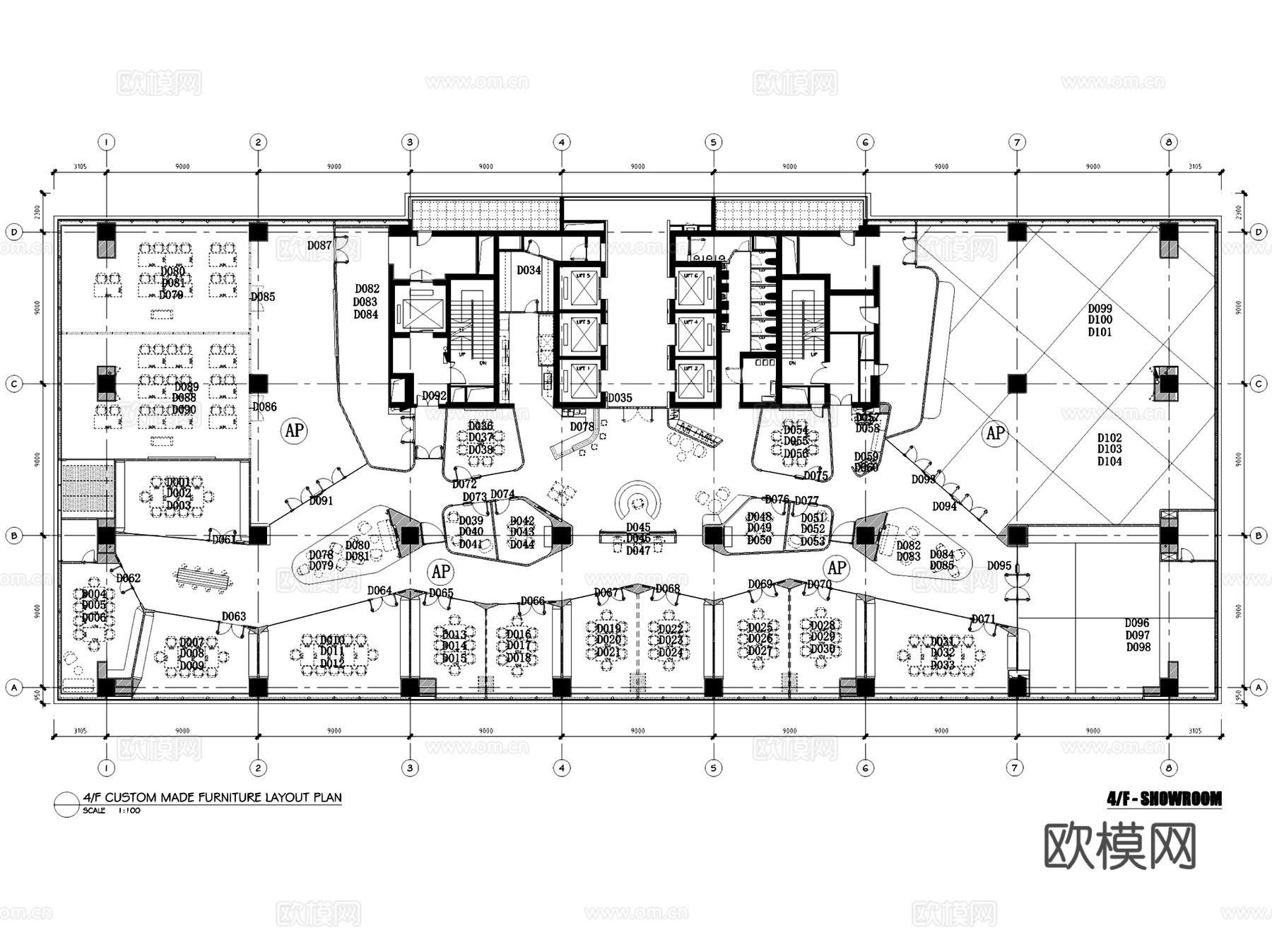 利丰上海办公大楼室内工装CAD施工图整套cad施工图