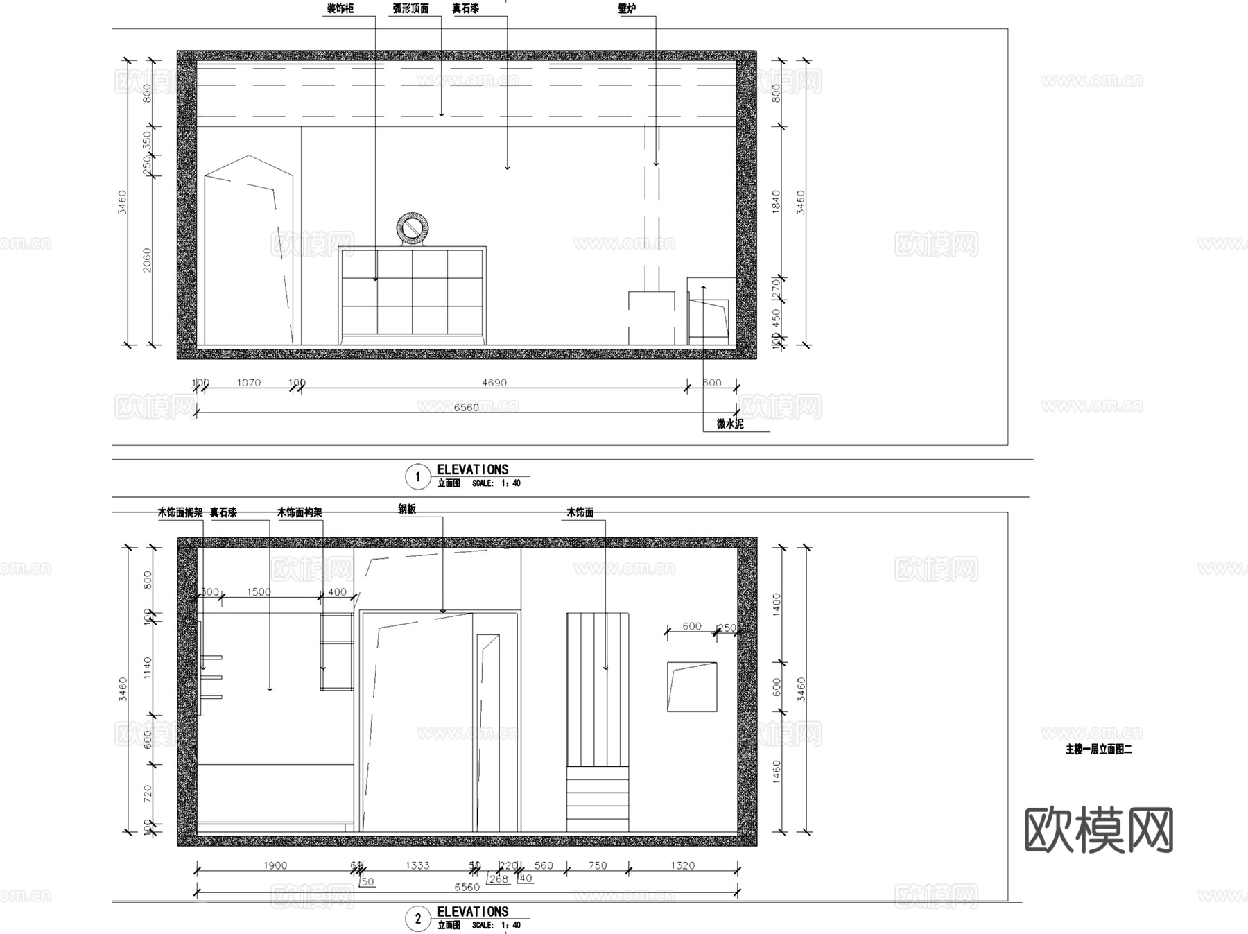 侘寂风树与小屋户外休闲会所室内工装CAD施工图整套cad施工图