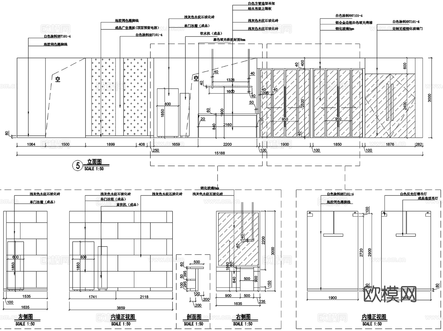 启德国际K12学术堂教育培训室内工装CAD施工图cad施工图
