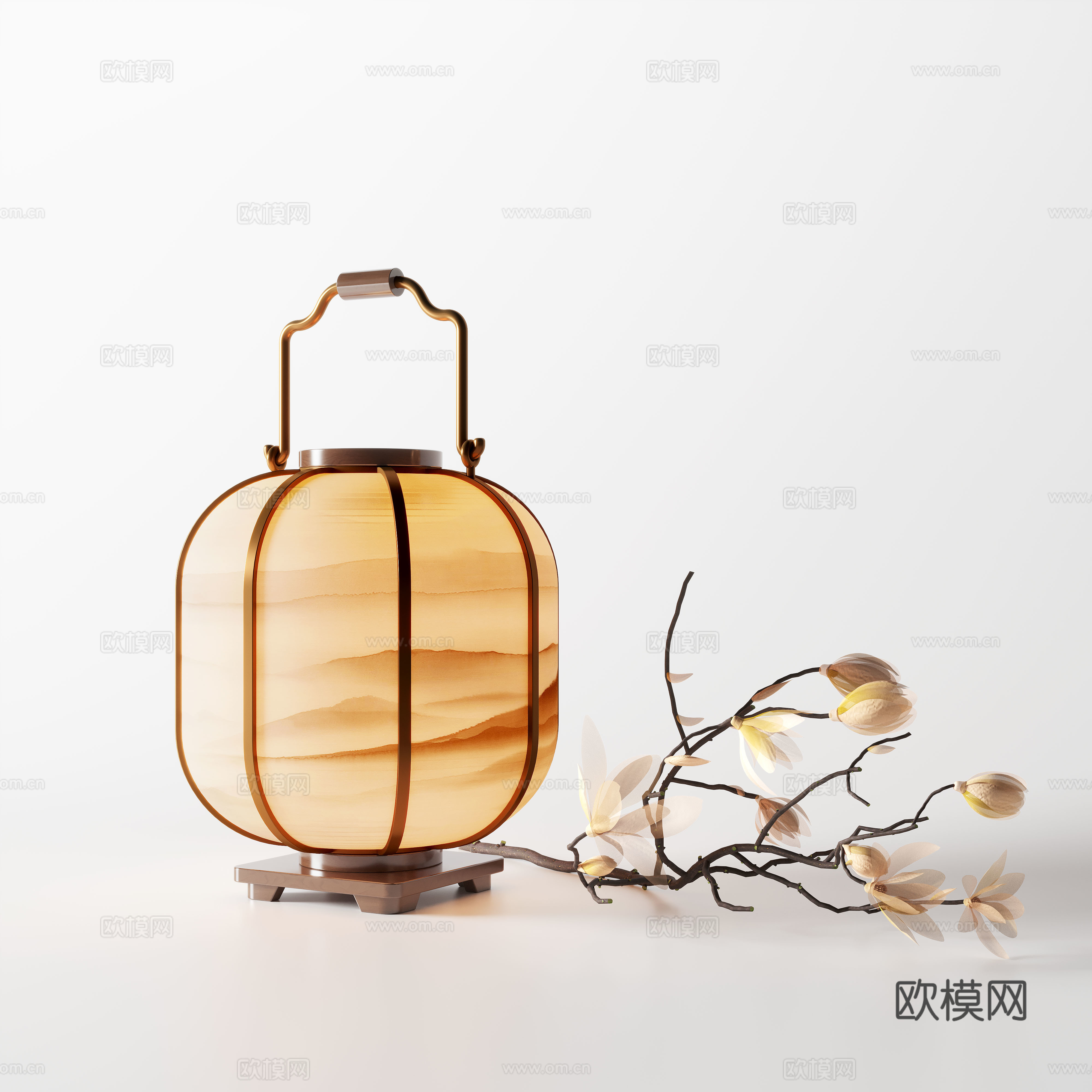 宋式台灯 台灯 灯具 装饰灯 艺术台灯3d模型下载