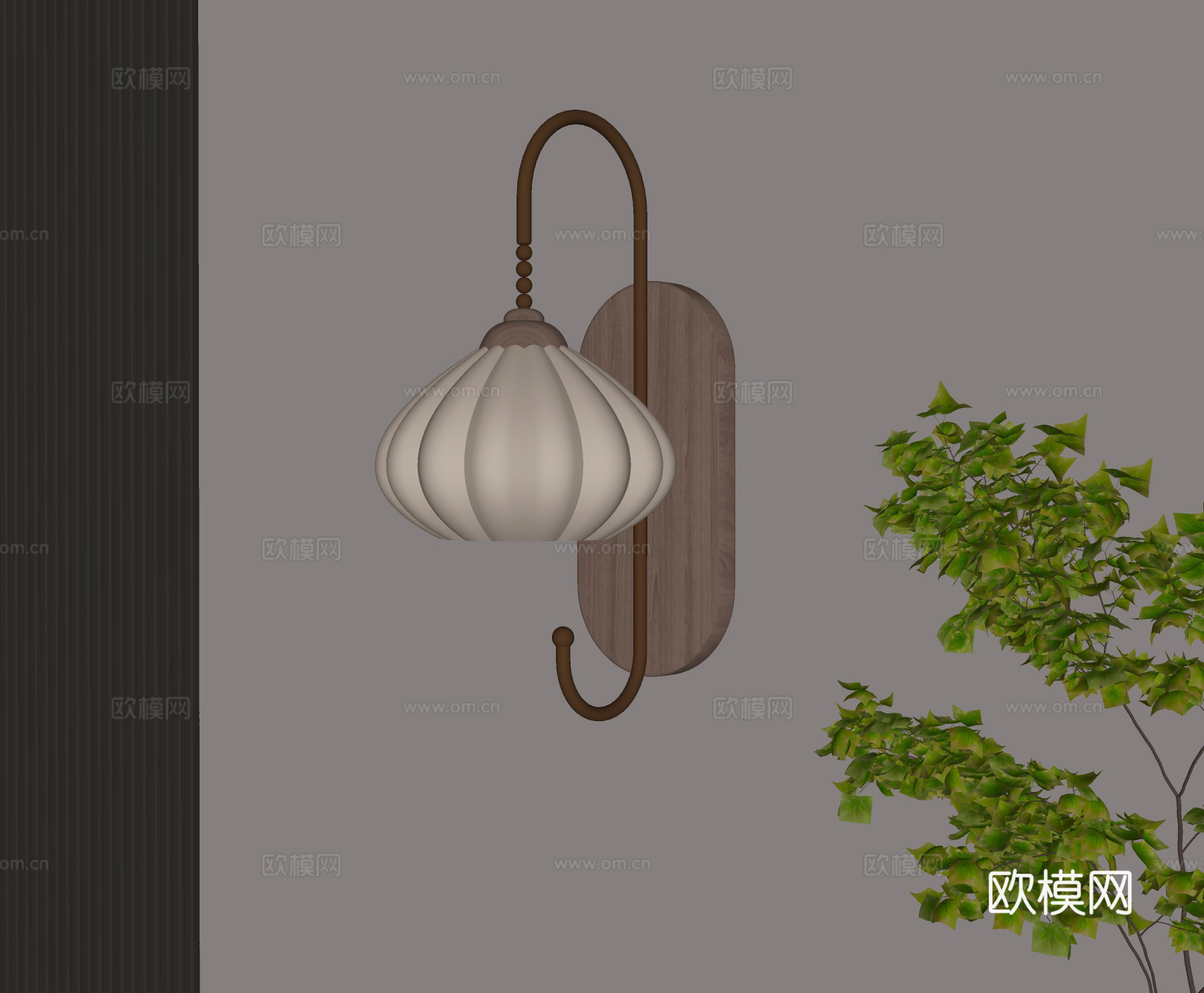 侘寂风壁灯su模型