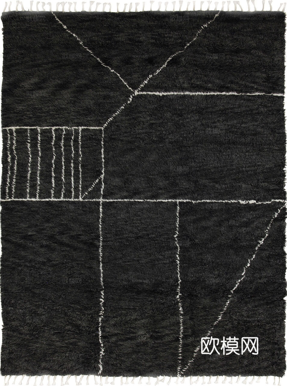 新中式几何地毯  简约地毯 地毯 块毯 毛毯