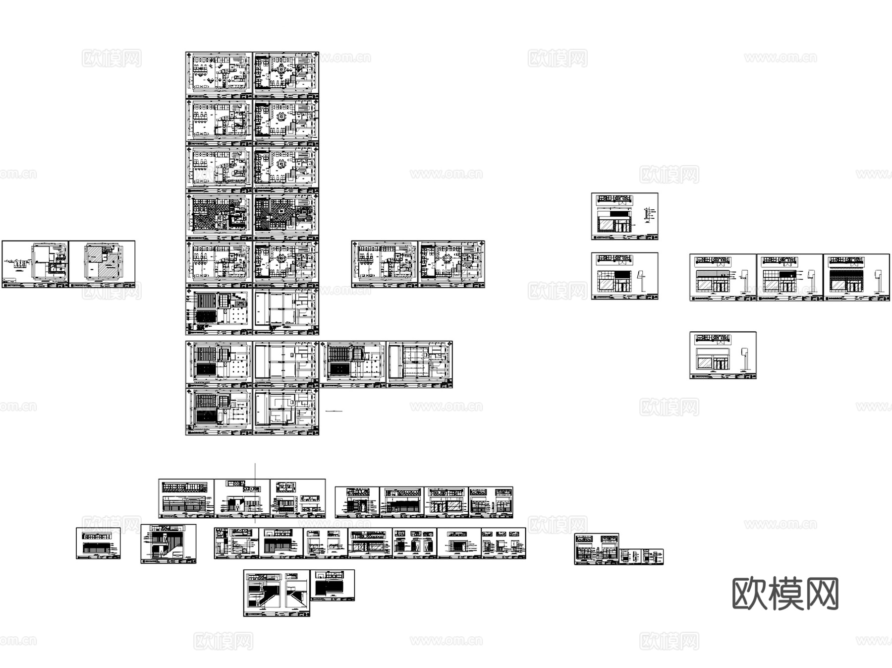 东钱湖安石路600#Ken肯肯中餐厅室内工装CAD施工图整套cad施工图