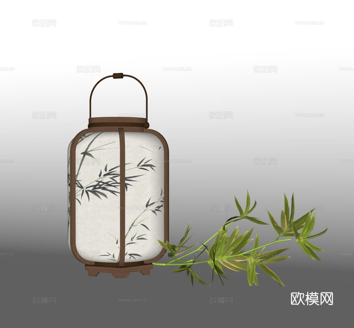 宋式台灯 台灯 灯具 装饰灯 艺术台灯su模型