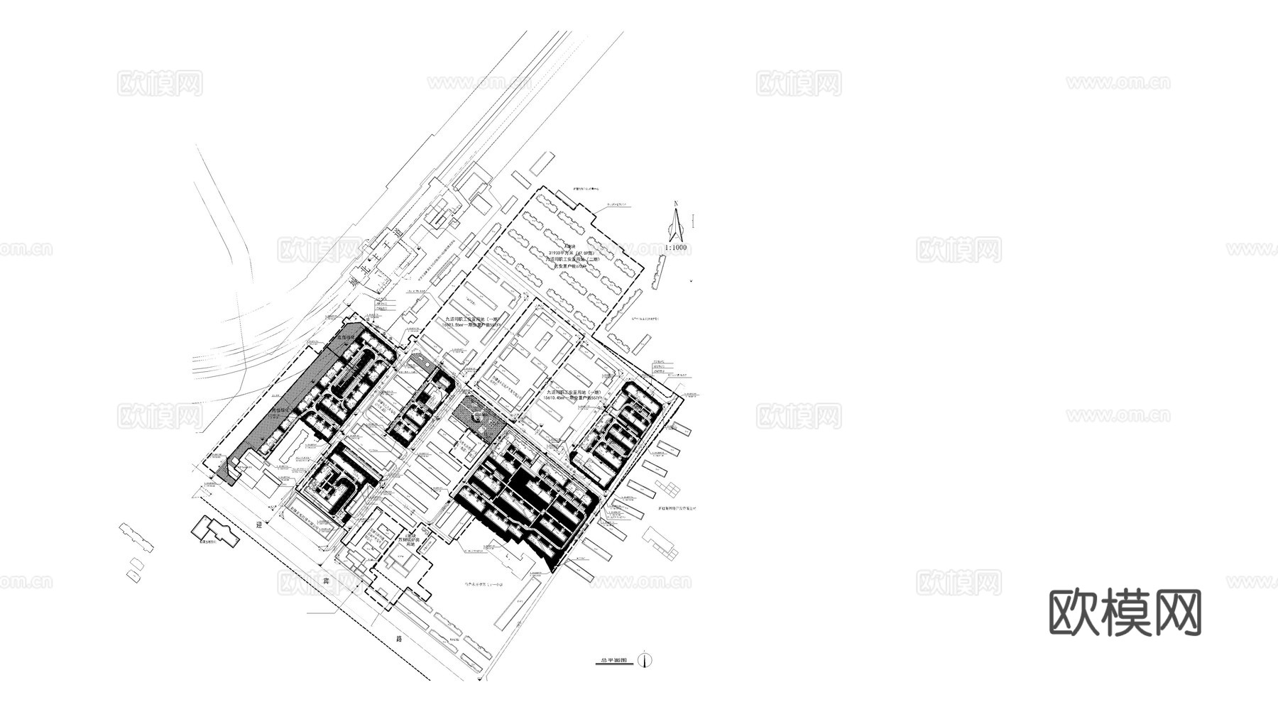 新疆小区平面总图cad施工图