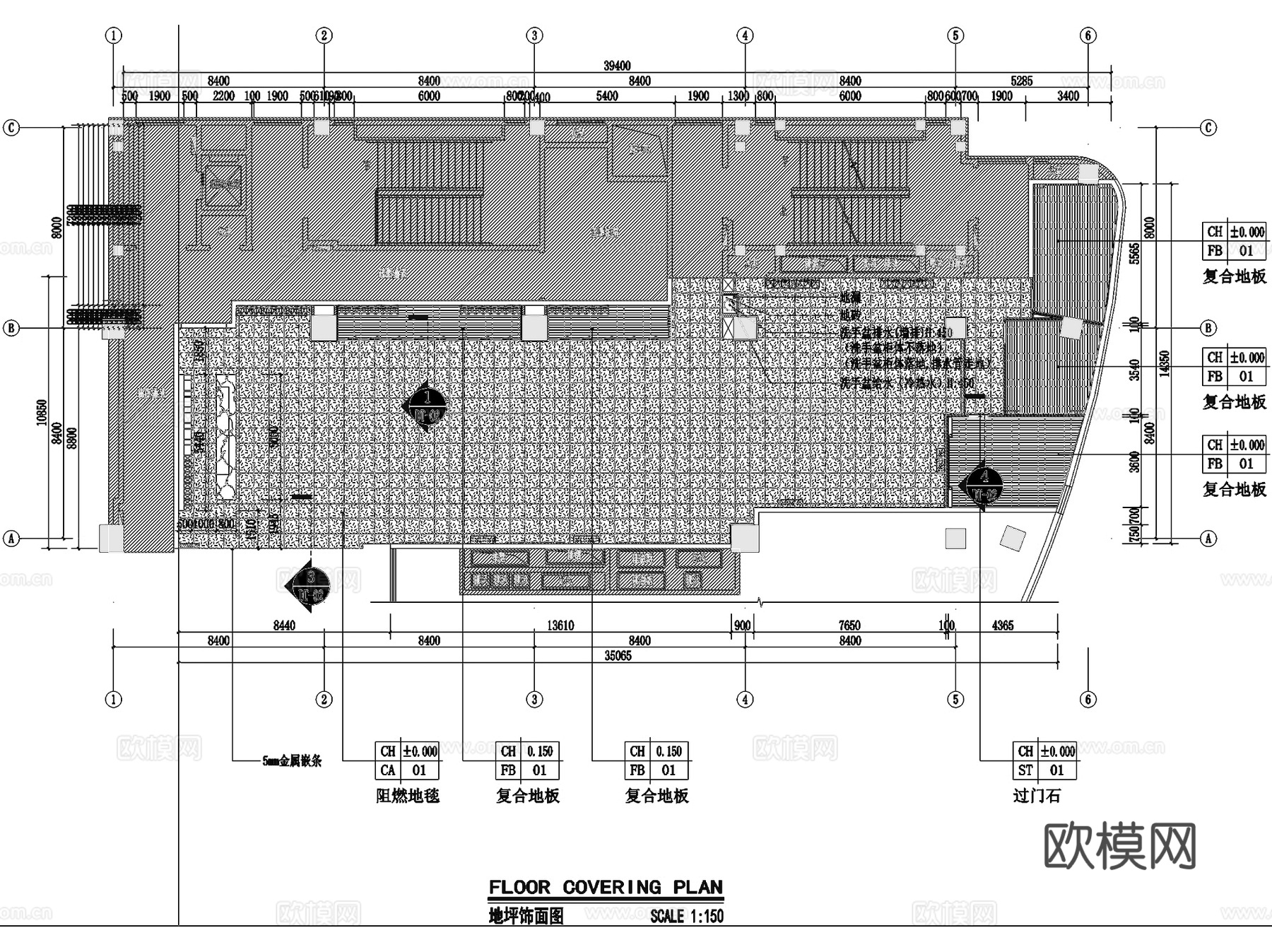 88桌球棋牌俱乐部台球厅室内工装CAD施工图cad施工图