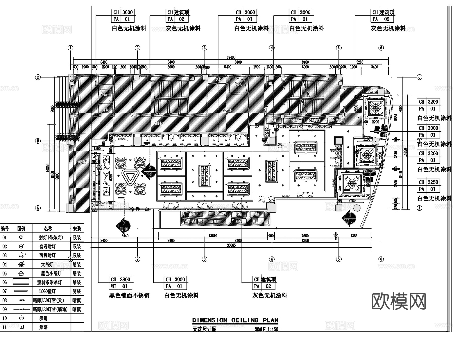 88桌球棋牌俱乐部台球厅室内工装CAD施工图cad施工图