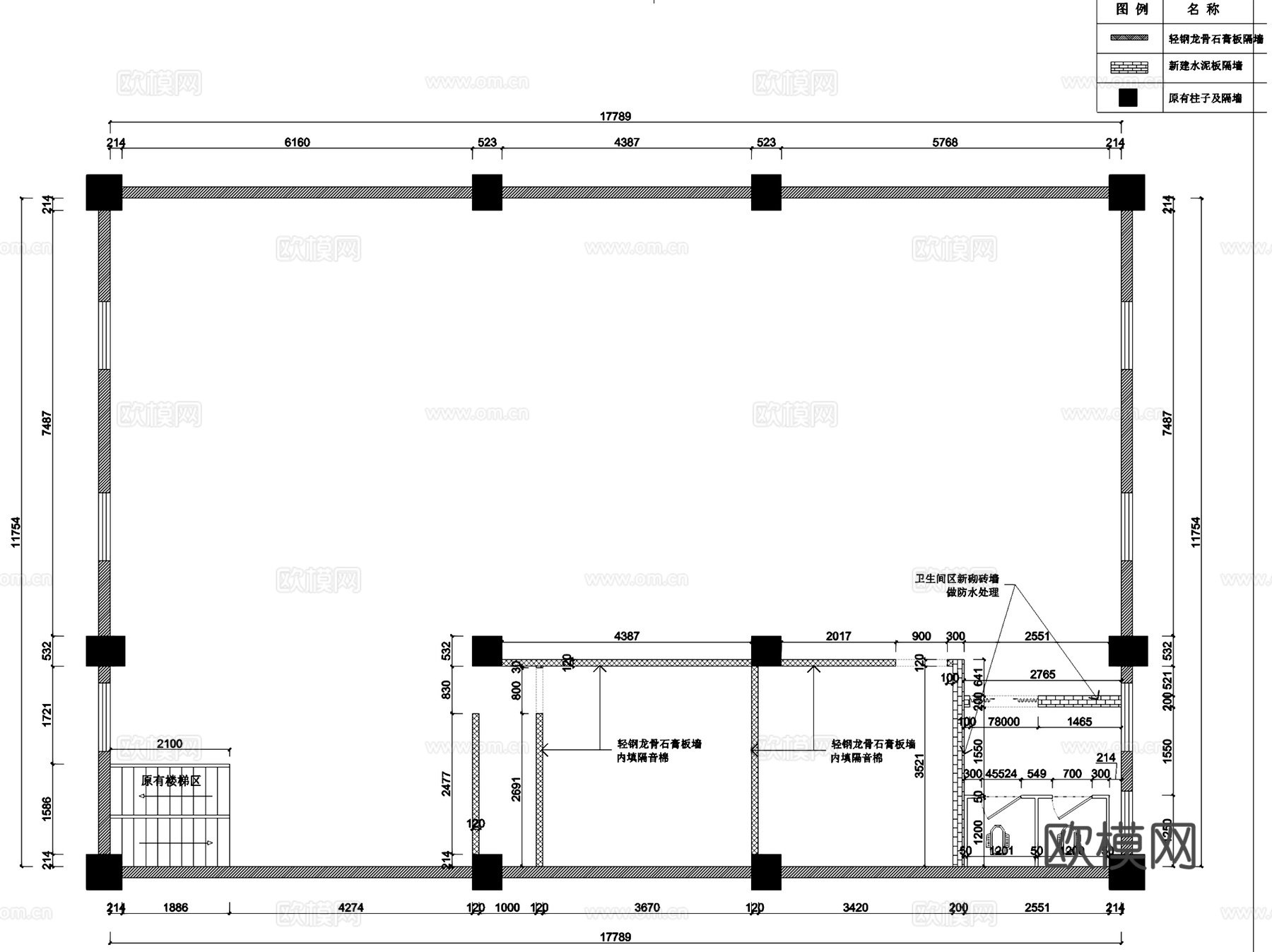 台球厅棋牌室室内工装平面系统图CAD施工图cad施工图