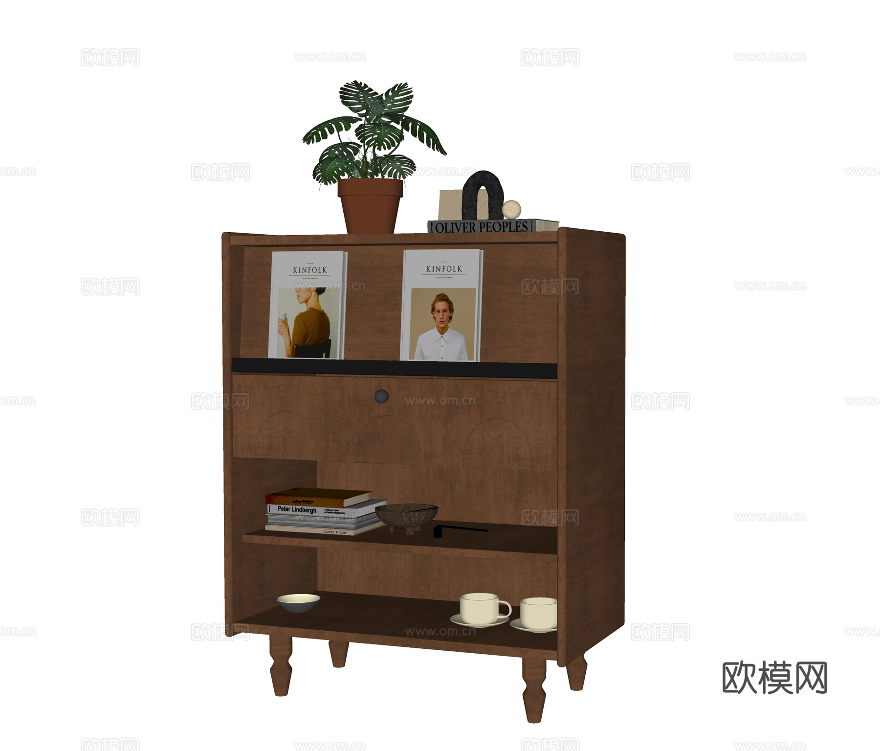 宋式边柜 装饰柜su模型