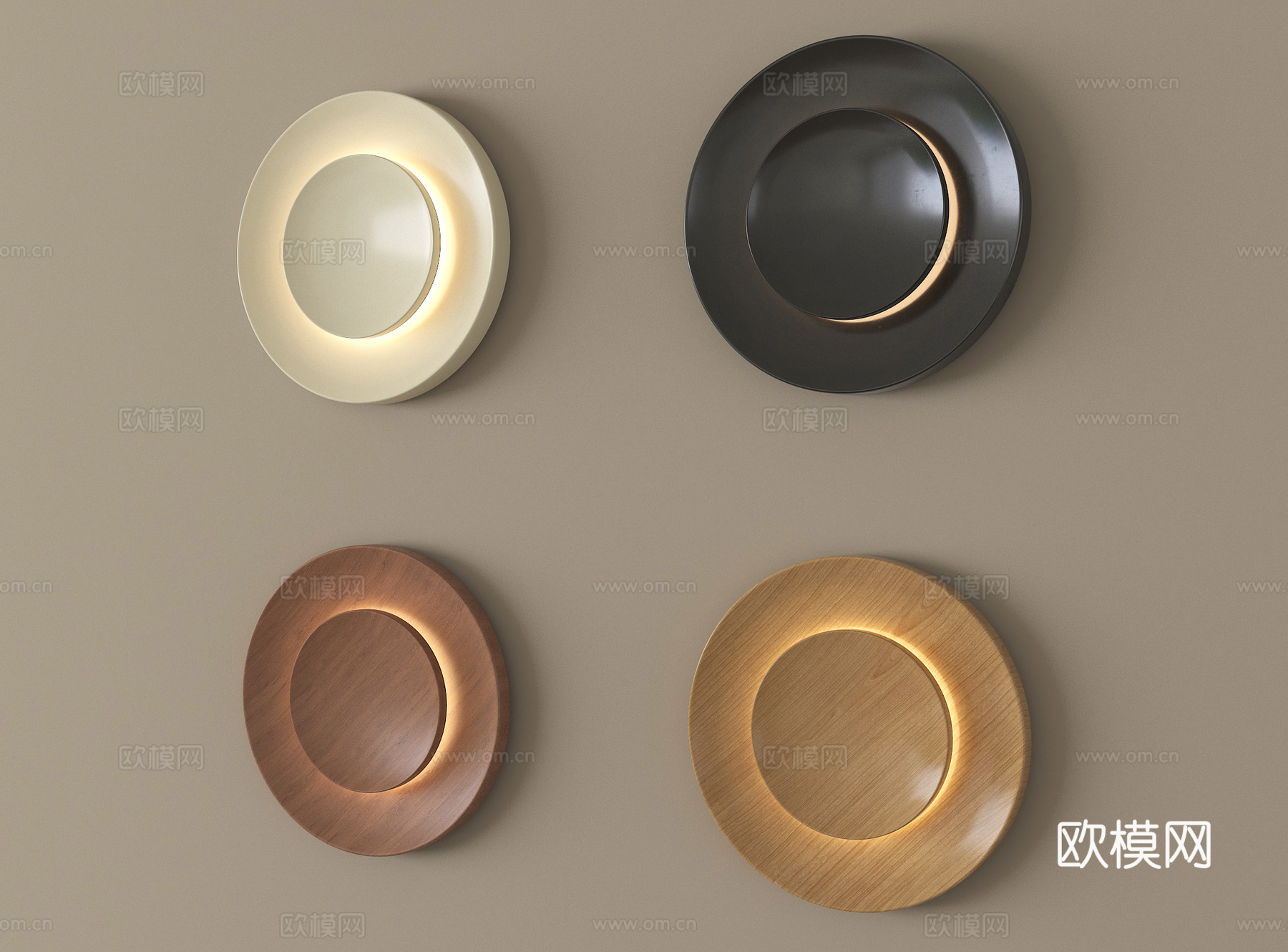 侘寂风壁灯su模型