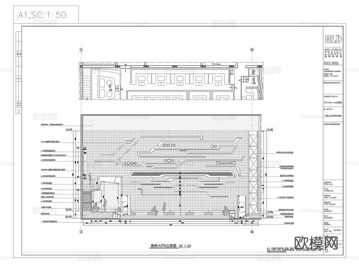 最新12套 酒吧 KTV 施工图合集cad施工图