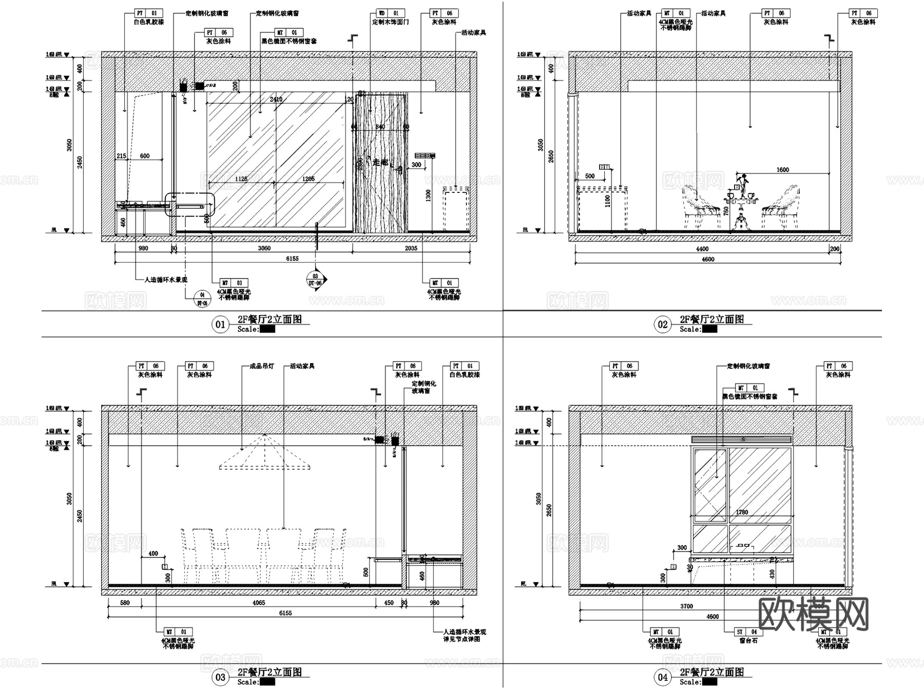 南昌二层中式浮云茶馆茶居会所室内工装CAD施工图整套cad施工图