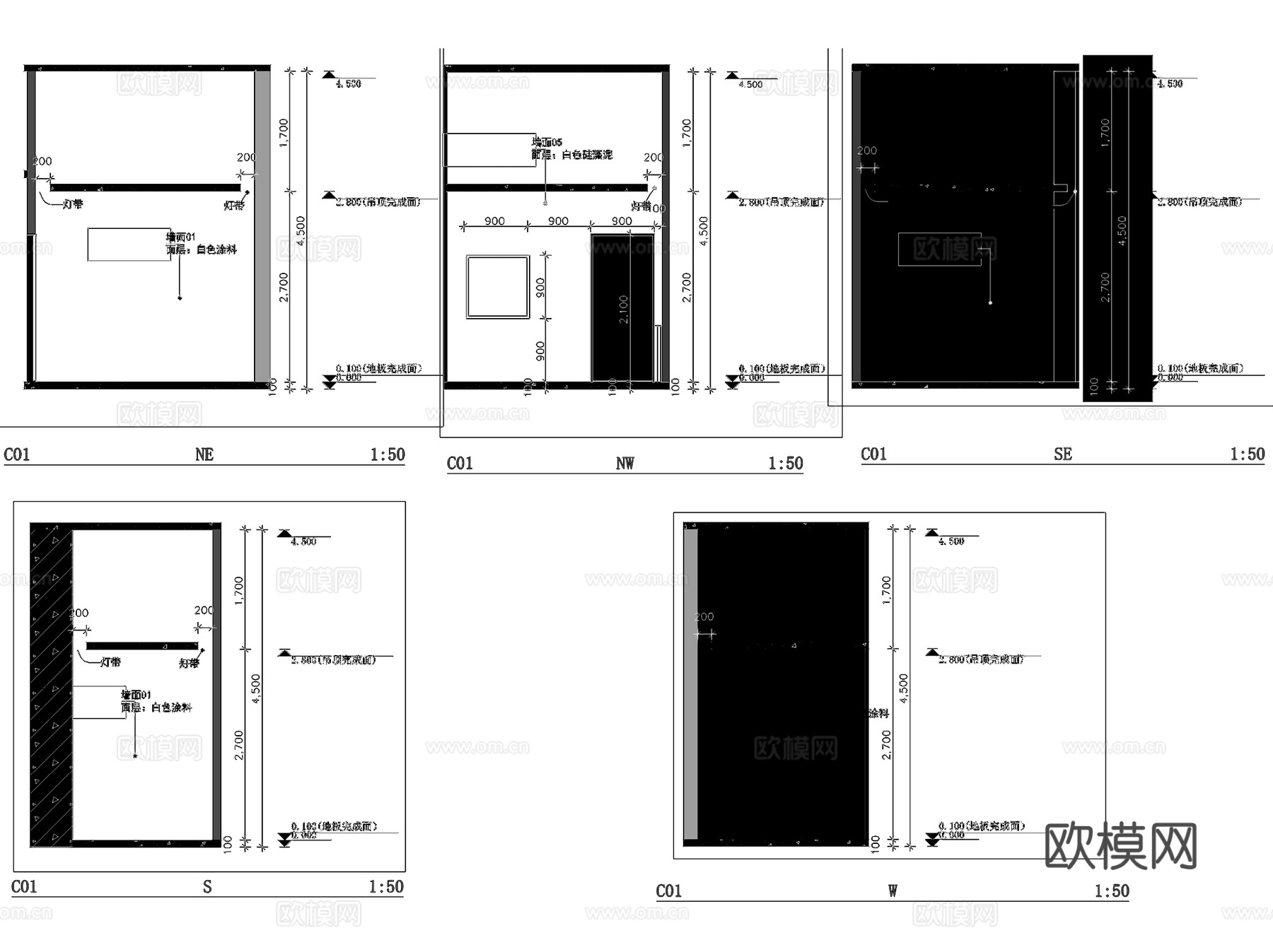 科贝乐早教培训丹东万达店室内工装CAD施工图cad施工图