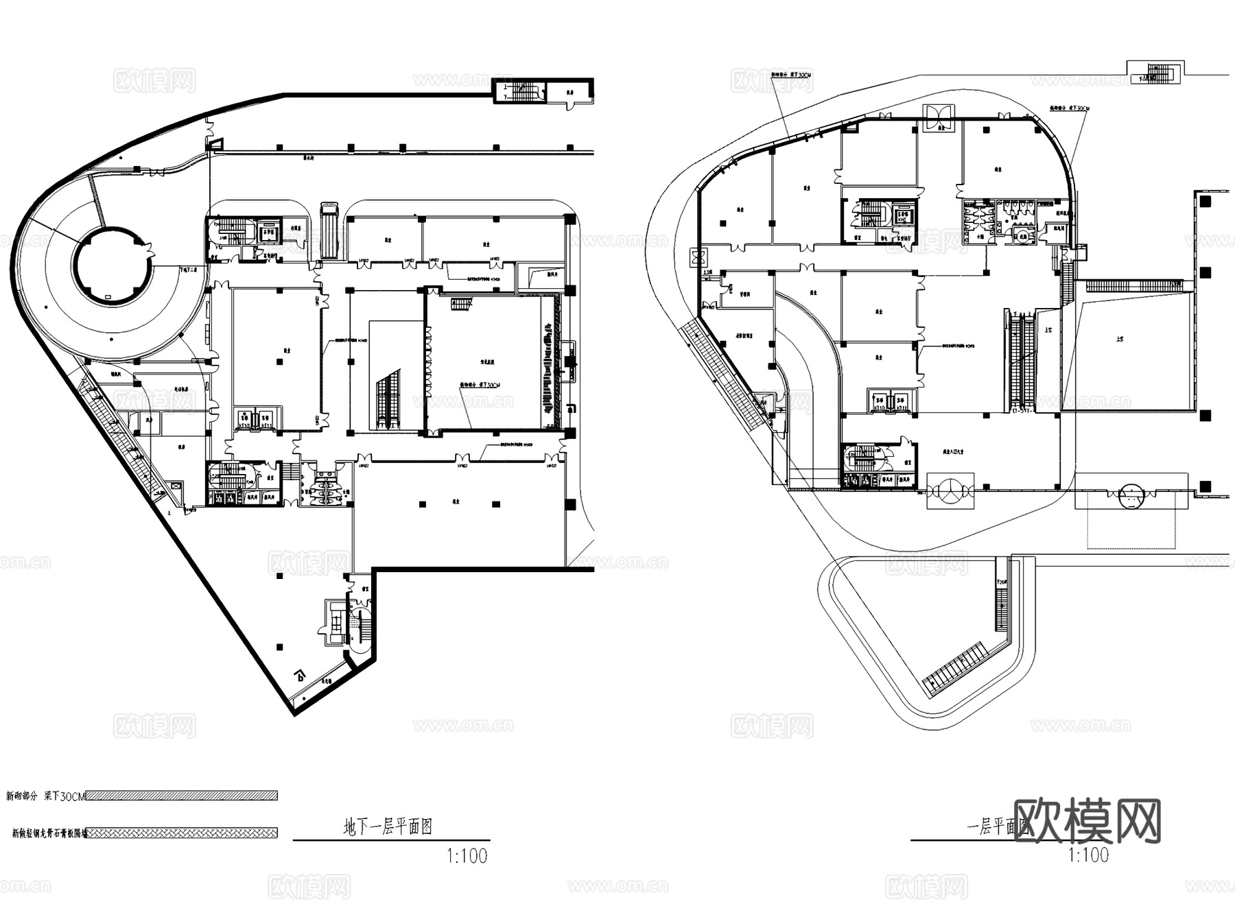上海葛洲坝大厦办公室室内工装CAD施工图cad施工图