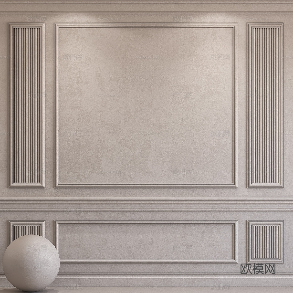 装饰性灰泥带装饰线条 623d模型下载