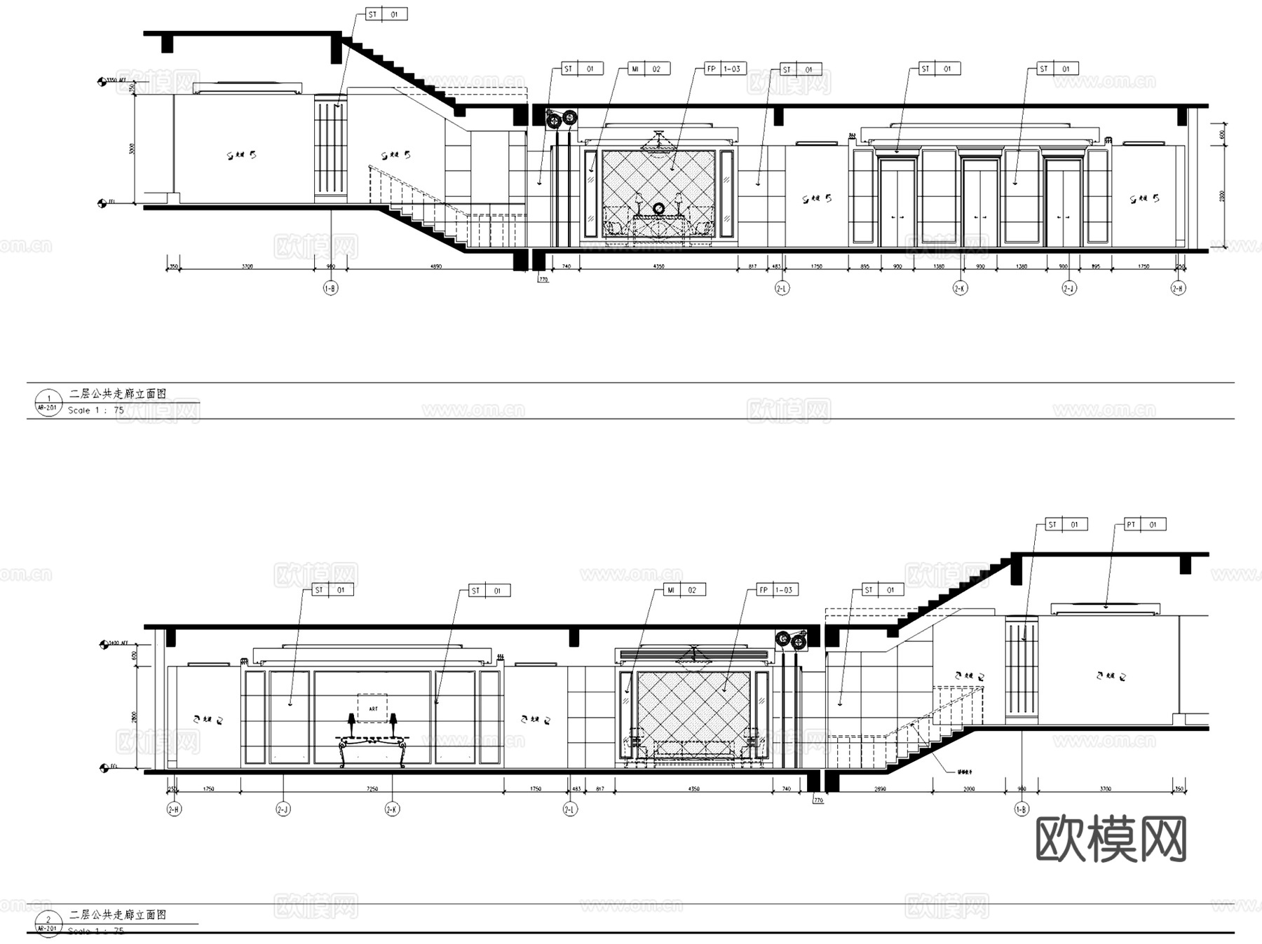 安徽饭店酒店扩建室内工装CAD施工图整套+文本cad施工图