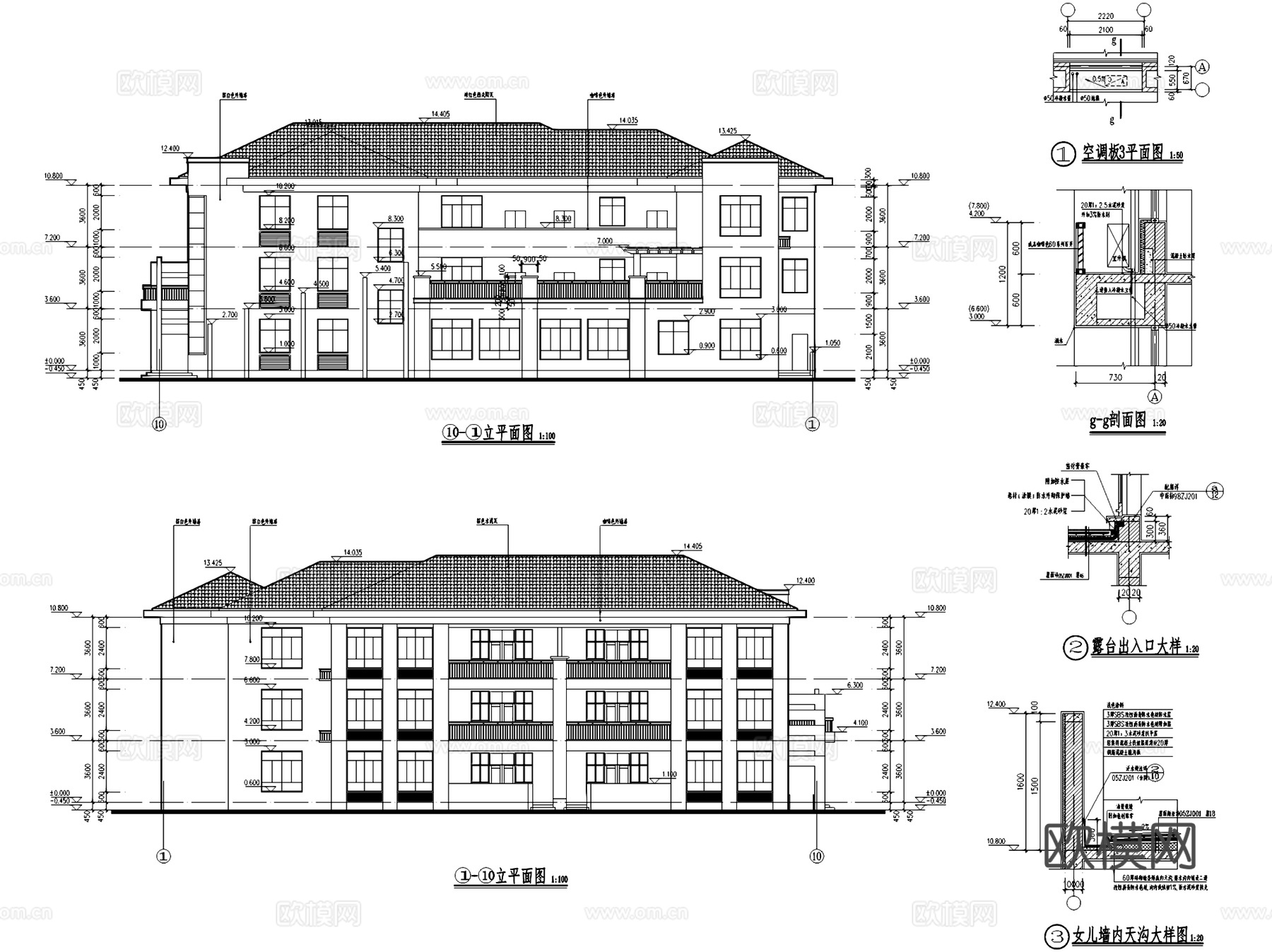 株洲榕树花园社区幼儿园建筑CAD施工图cad施工图