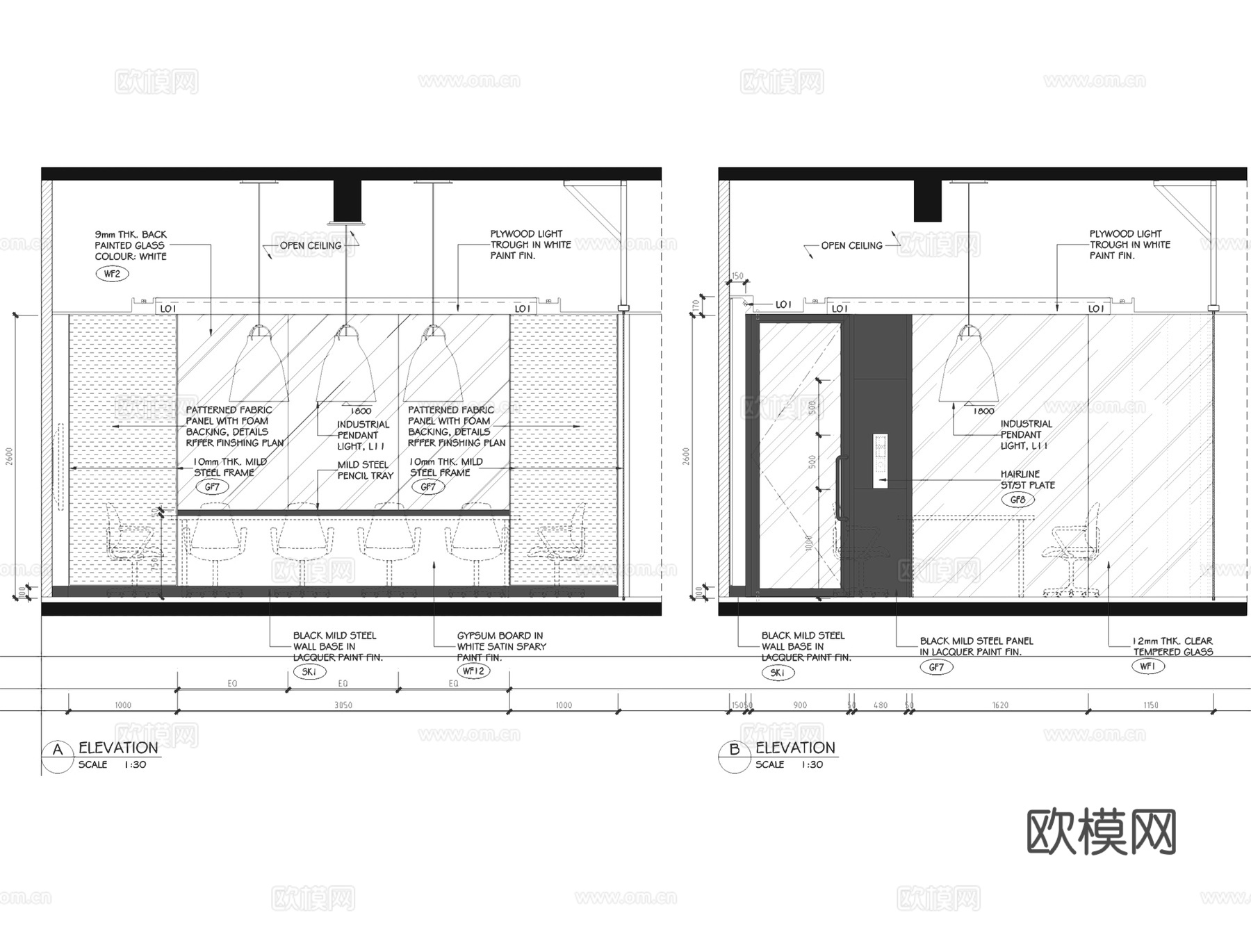 利丰上海办公大楼室内工装CAD施工图整套cad施工图