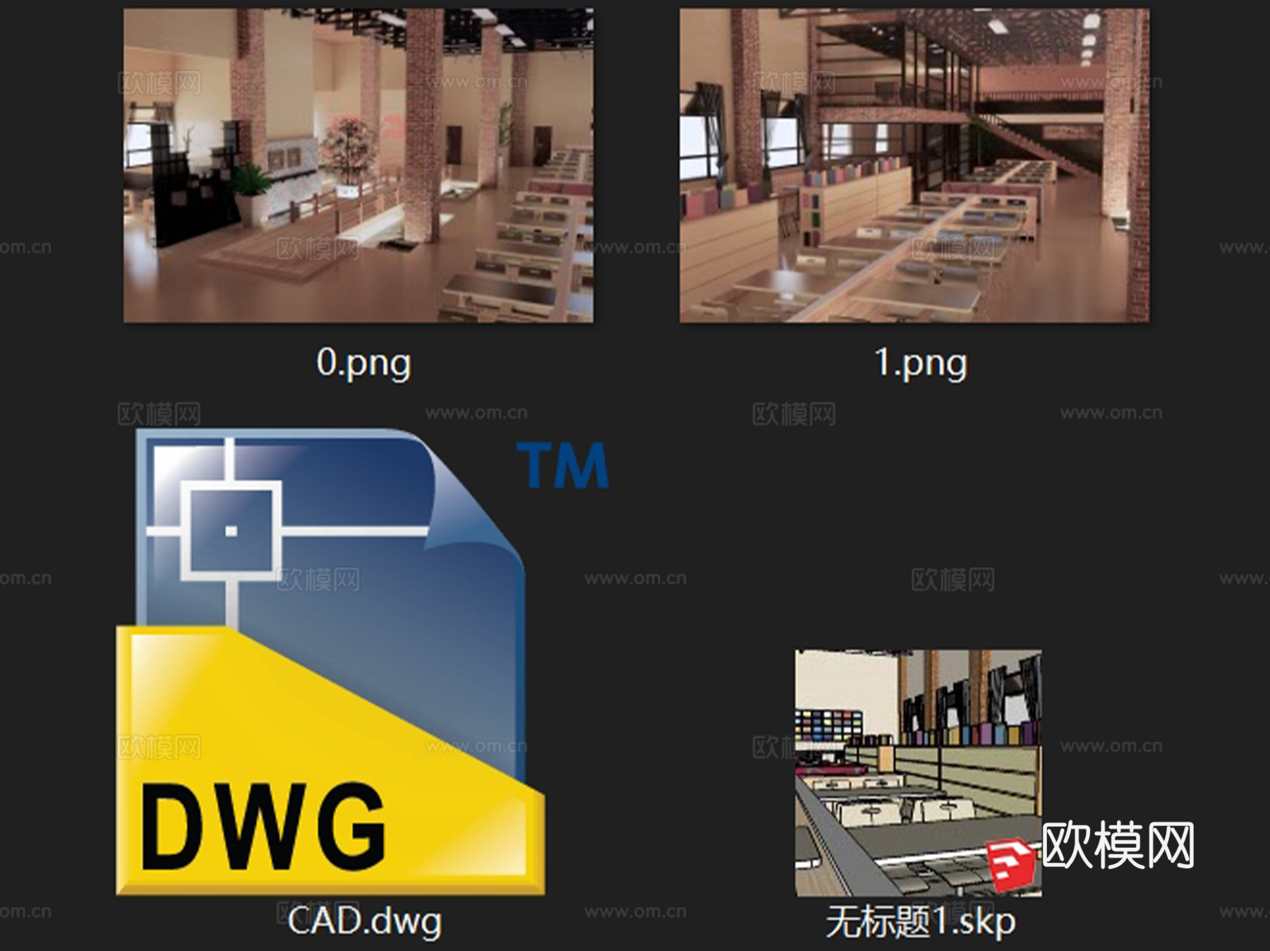 工厂改造匆匆那年主题餐厅室内工装CAD施工图+SUcad施工图