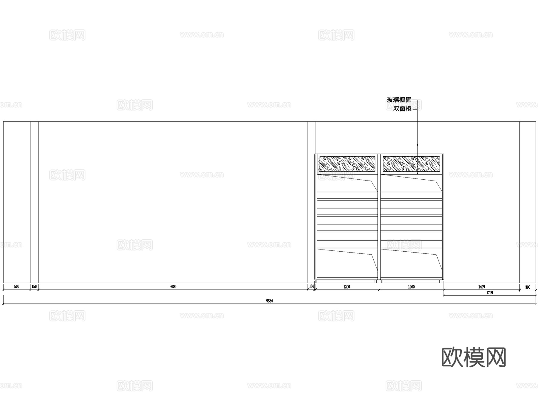 花间堂化妆品店室内工装CAD施工图cad施工图