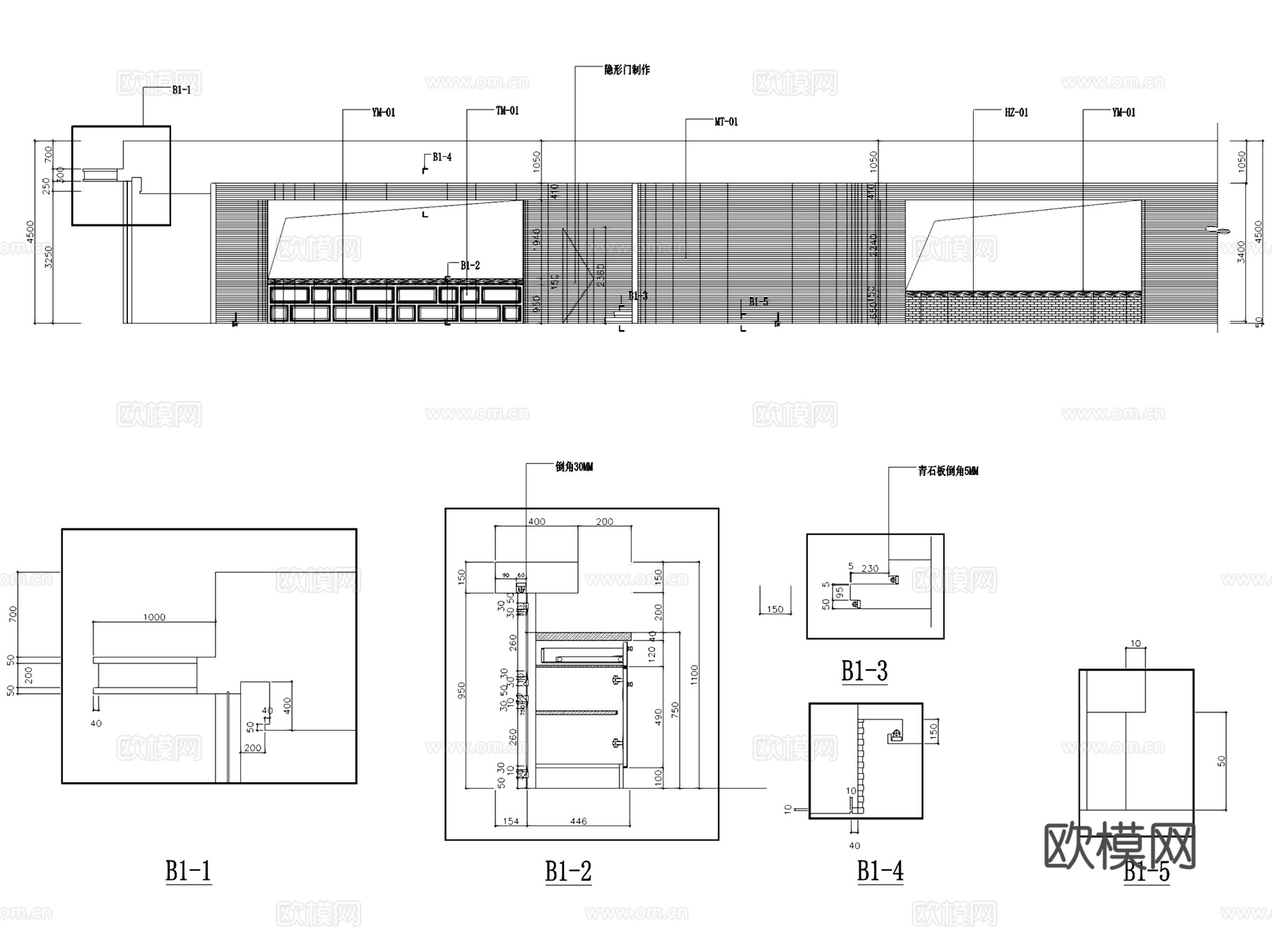 无锡新之城中心广场泰思特西餐厅室内工装CAD施工图整套cad施工图
