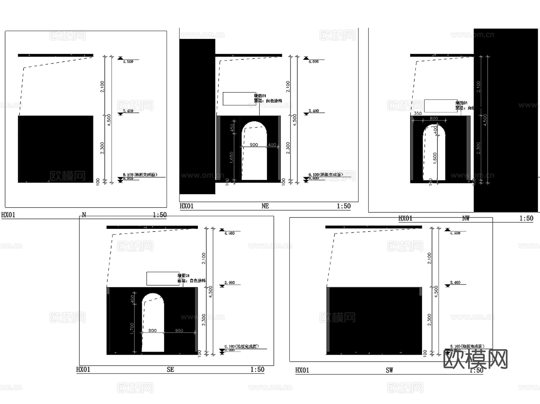 科贝乐早教培训丹东万达店室内工装CAD施工图cad施工图