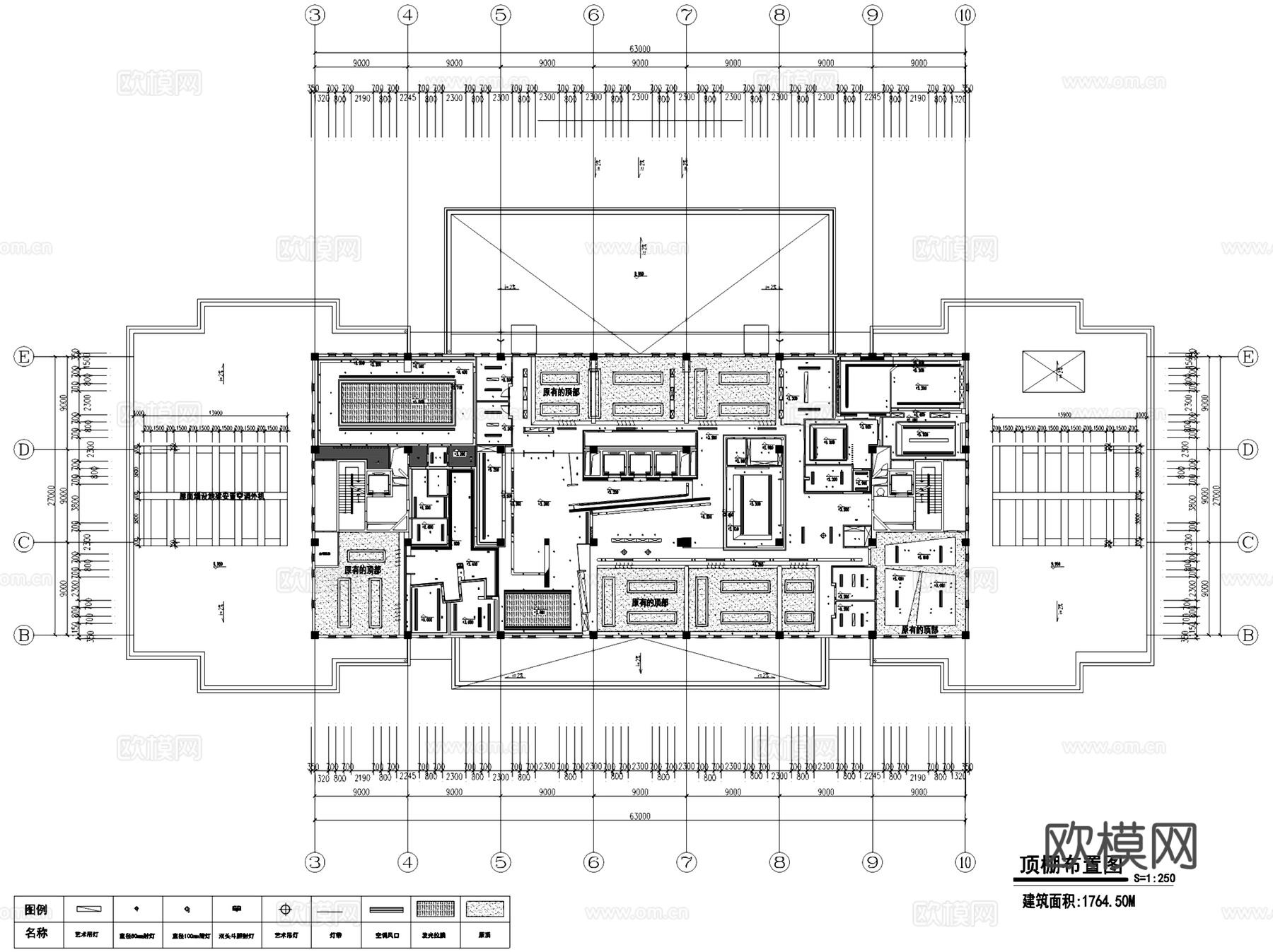 工业风开放办公室室内工装CAD施工图整套cad施工图