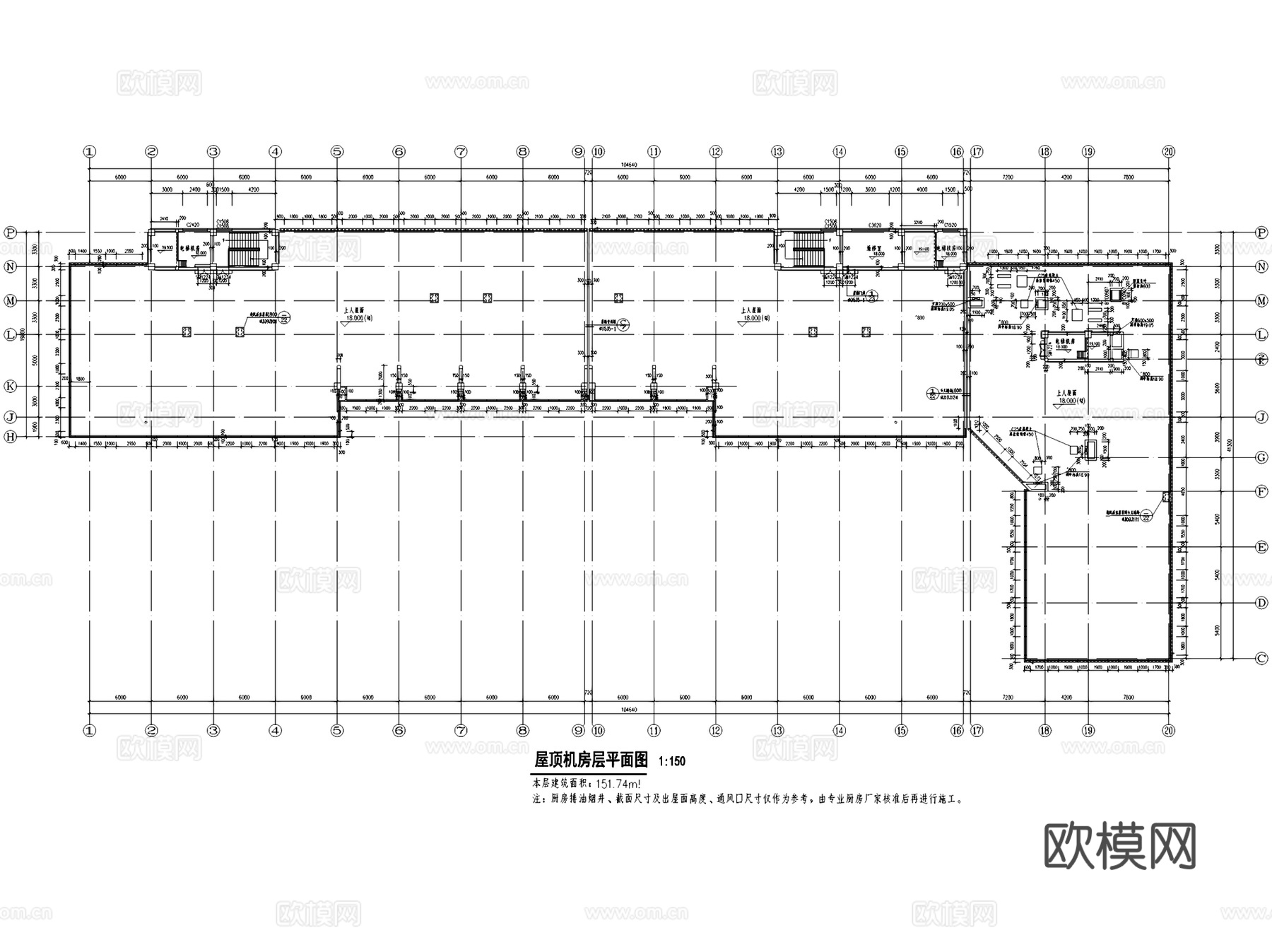 保定博创地产社区活动中心建筑CAD施工图cad施工图