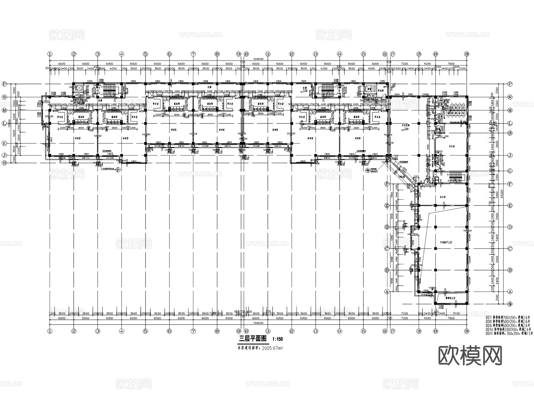 保定博创地产社区活动中心建筑CAD施工图cad施工图