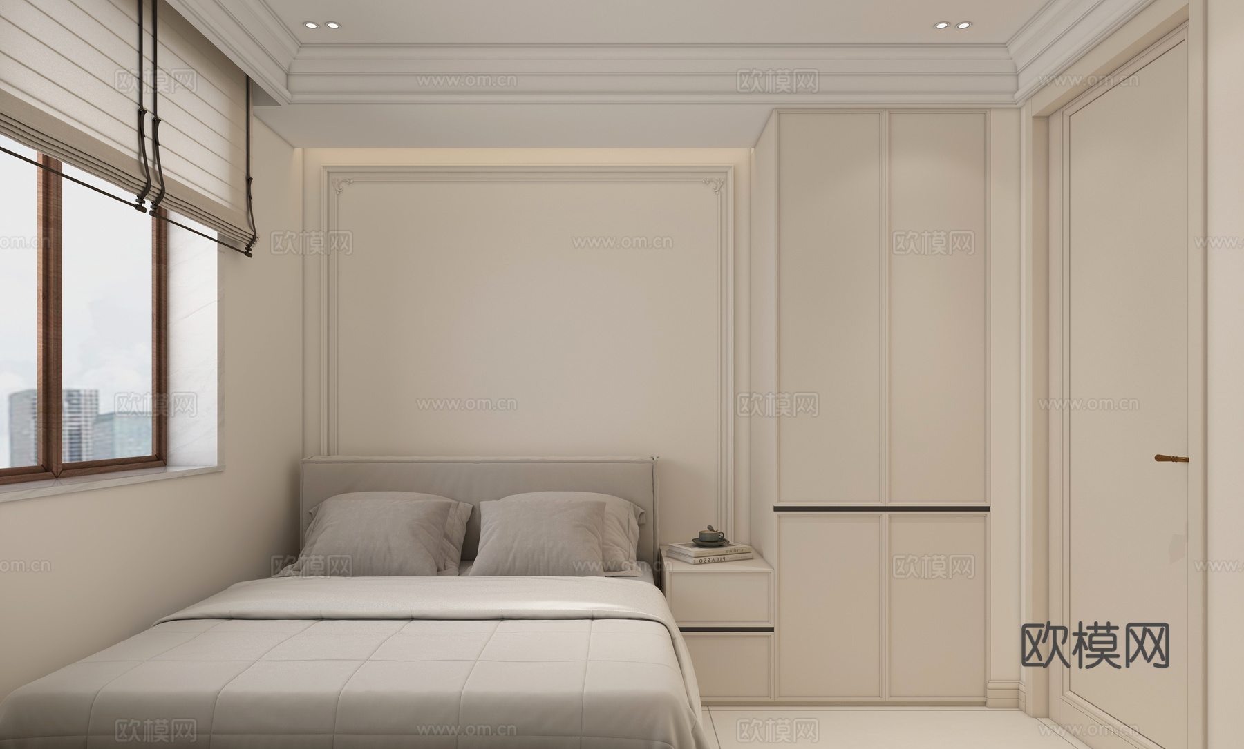法式榻榻米卧室3d模型