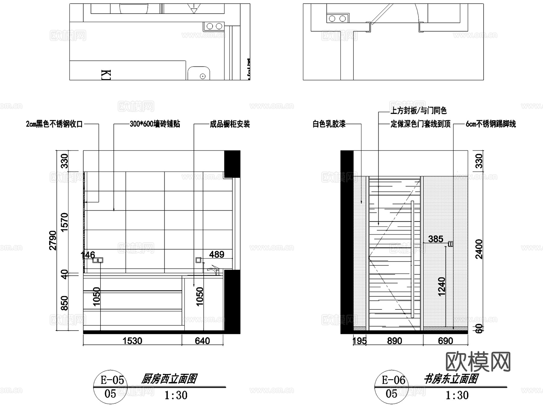 周庄雅居无主灯室内家装CAD施工图整套cad施工图