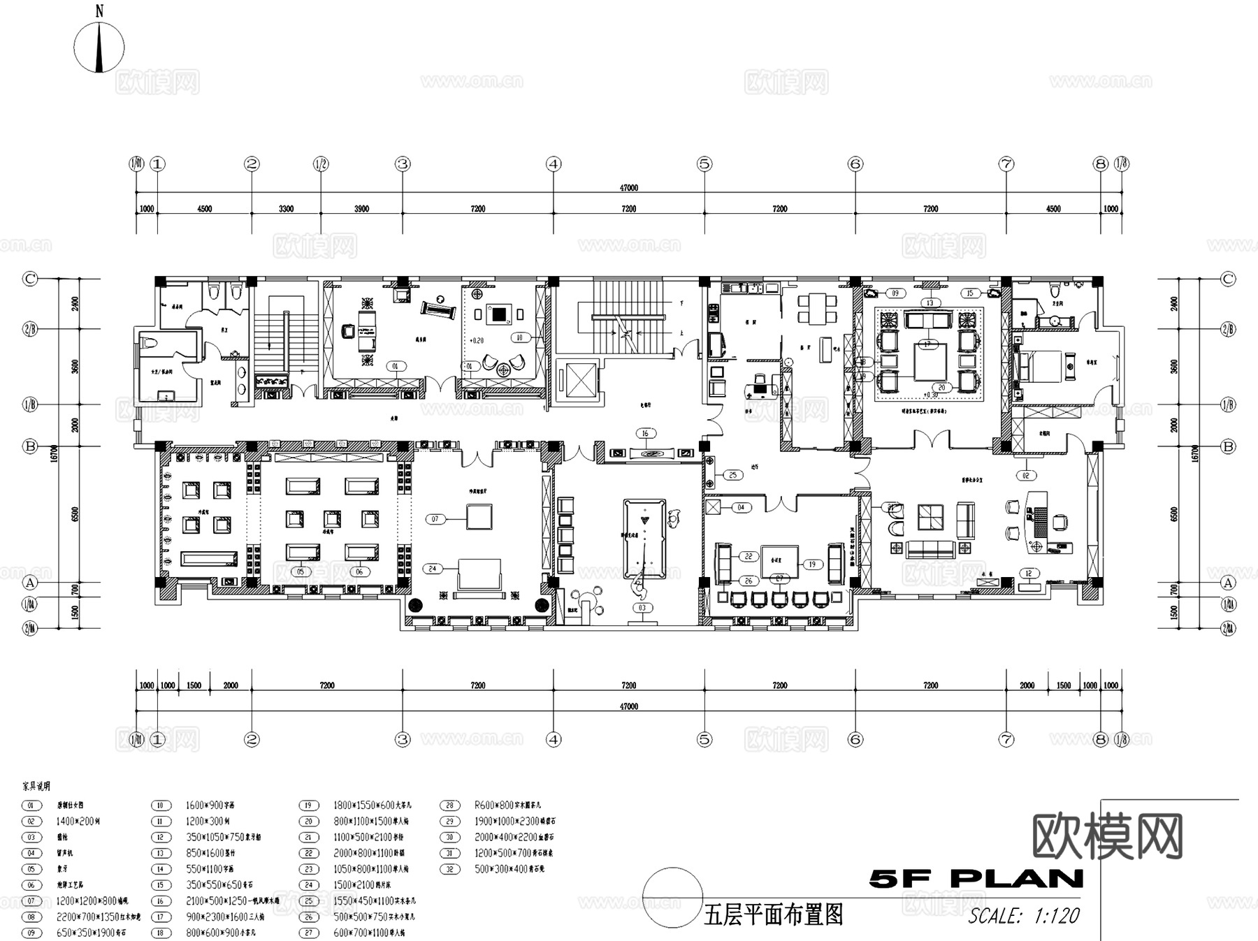 苏州澳华集团中式办公楼室内工装CAD施工图整套cad施工图