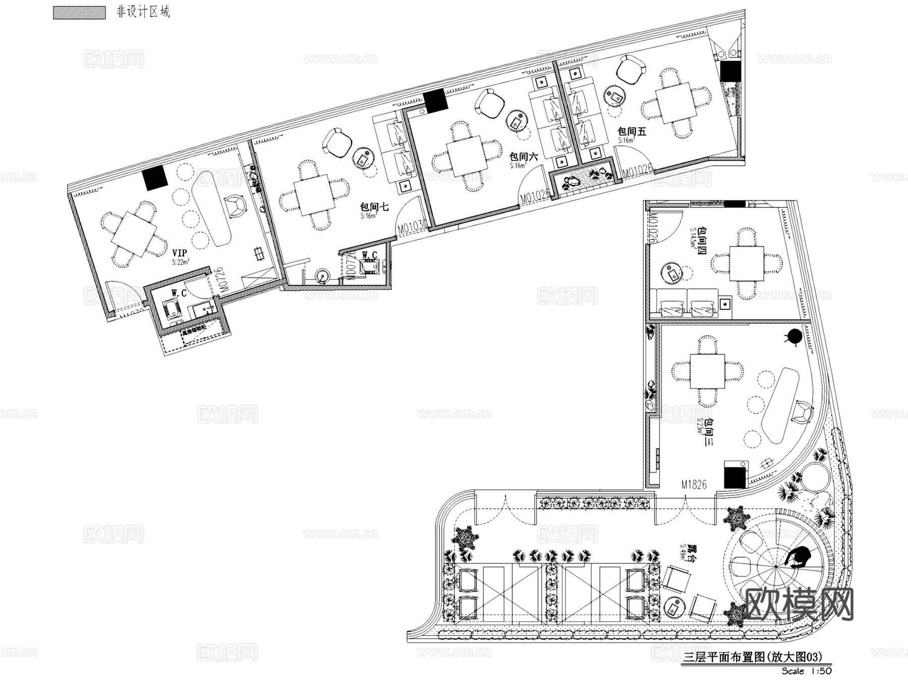 茶语人生新中式茶室会所室内工装CAD施工图整套cad施工图
