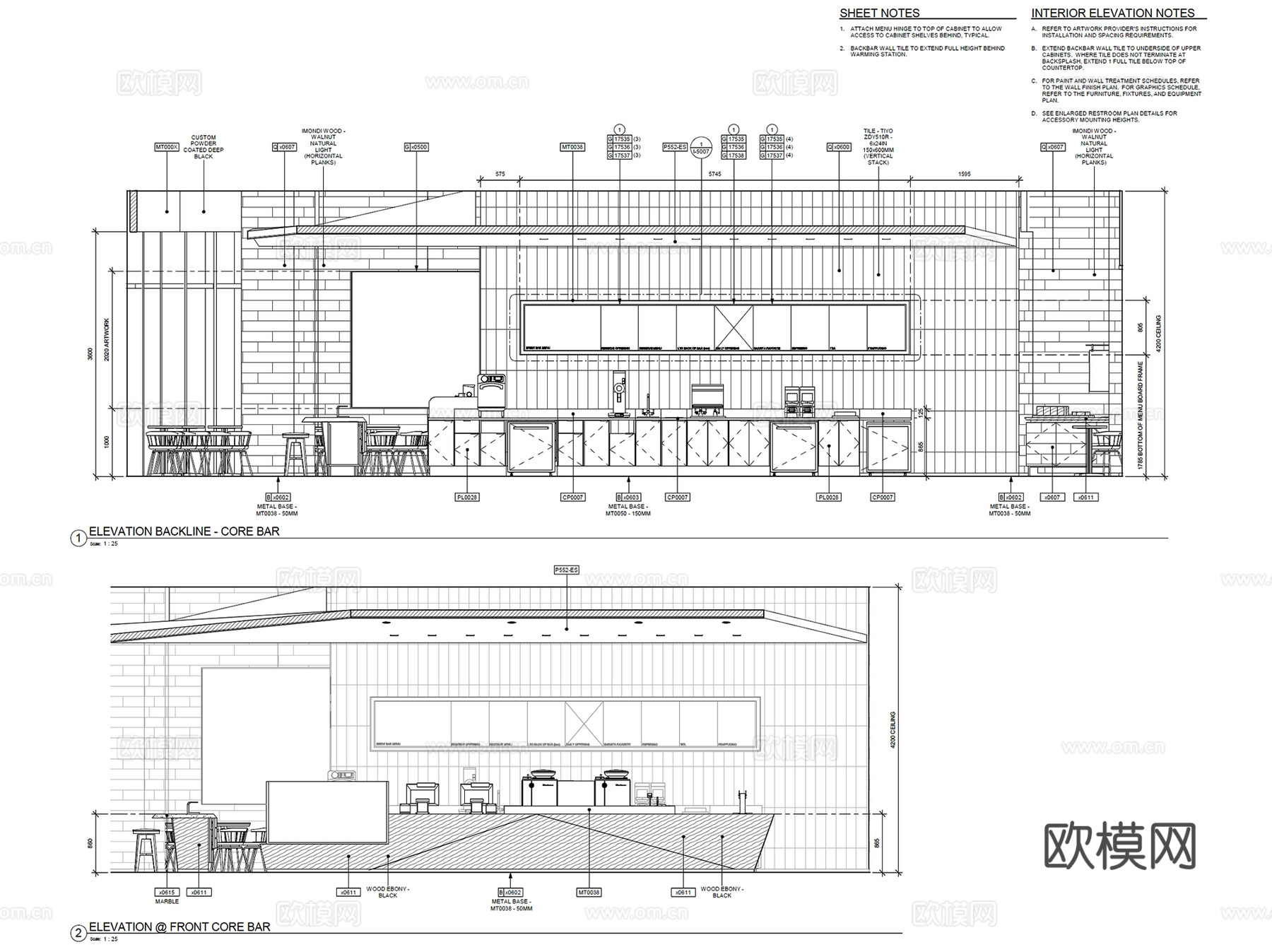 星巴克咖啡台州椒江青悦城店室内工装CAD施工图整套cad施工图