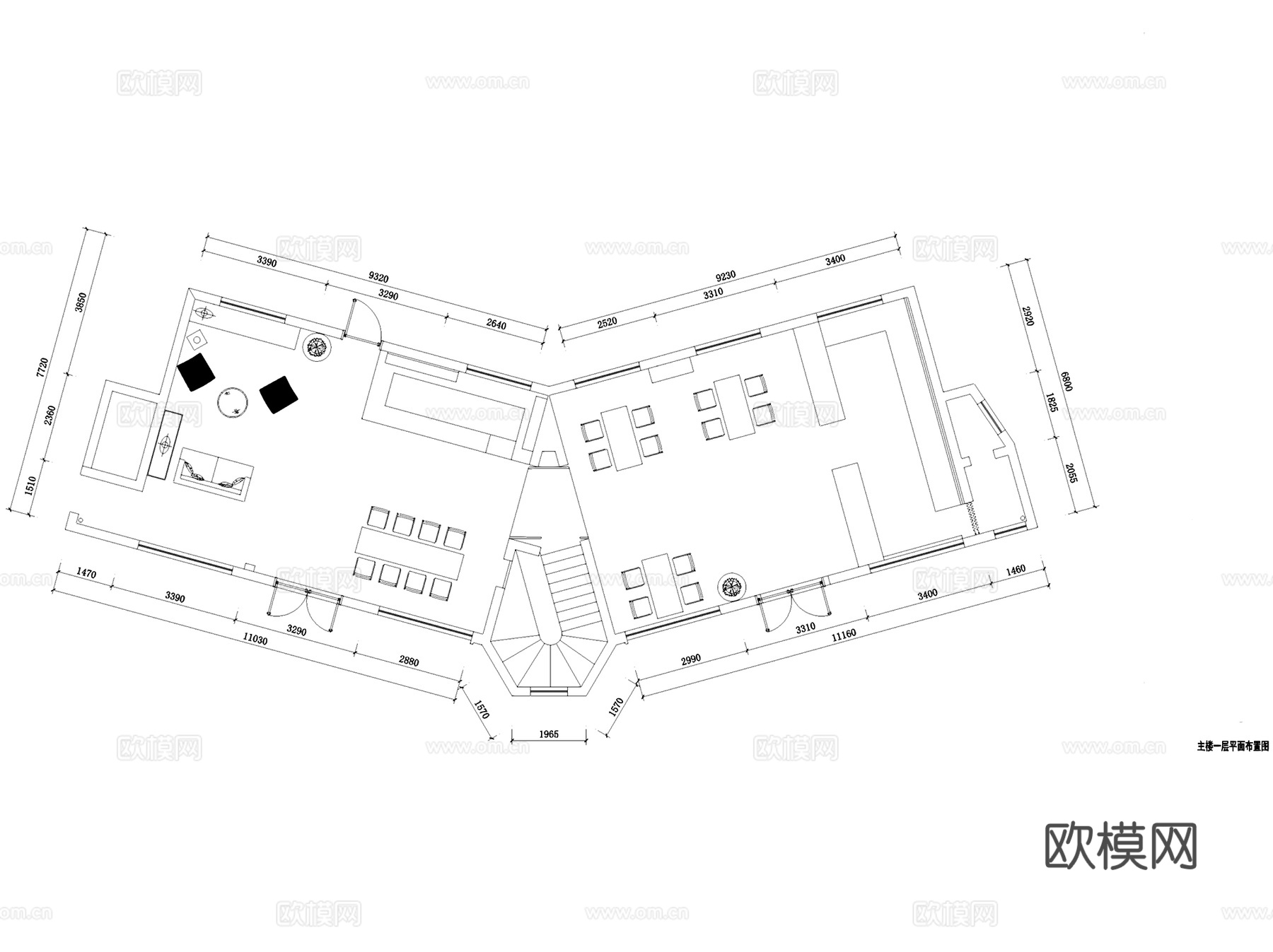 侘寂风树与小屋户外休闲会所室内工装CAD施工图整套cad施工图
