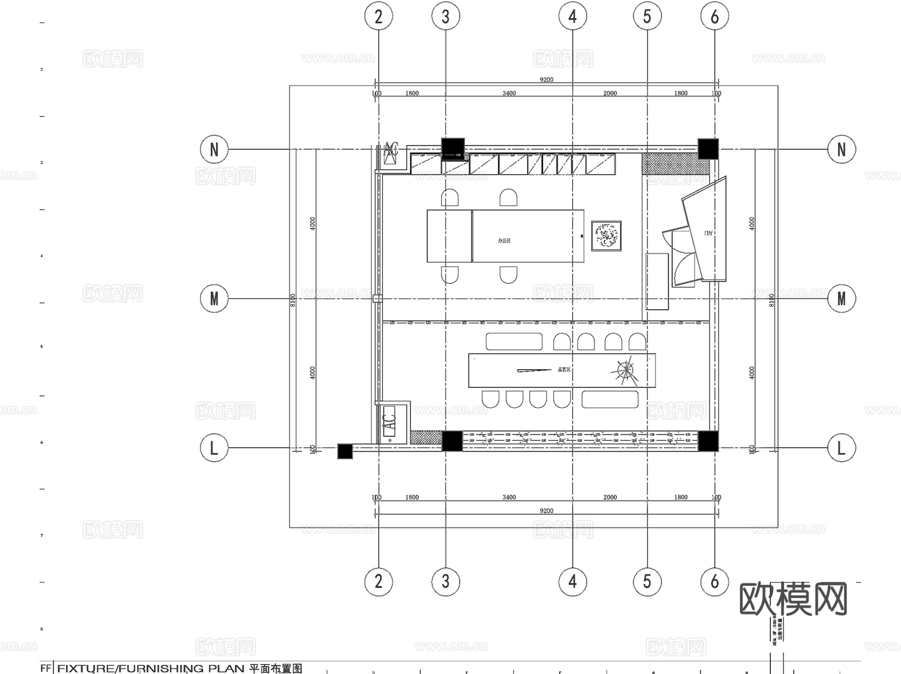 苏州大汉富邦办公室室内装饰CAD施工图+文本+SUcad施工图