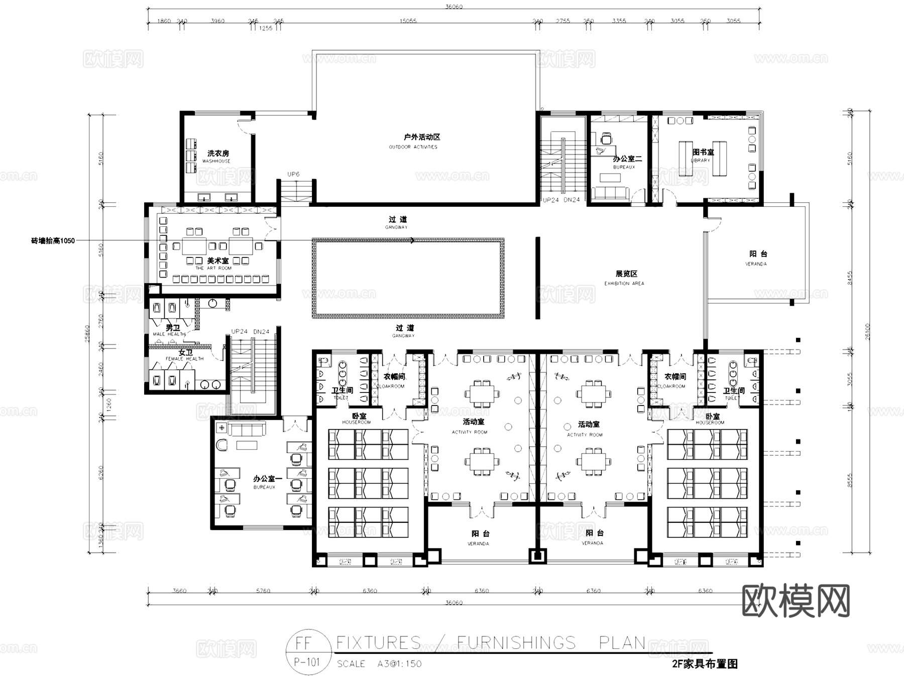株洲榕树花园社区幼儿园室内工装CAD施工图cad施工图