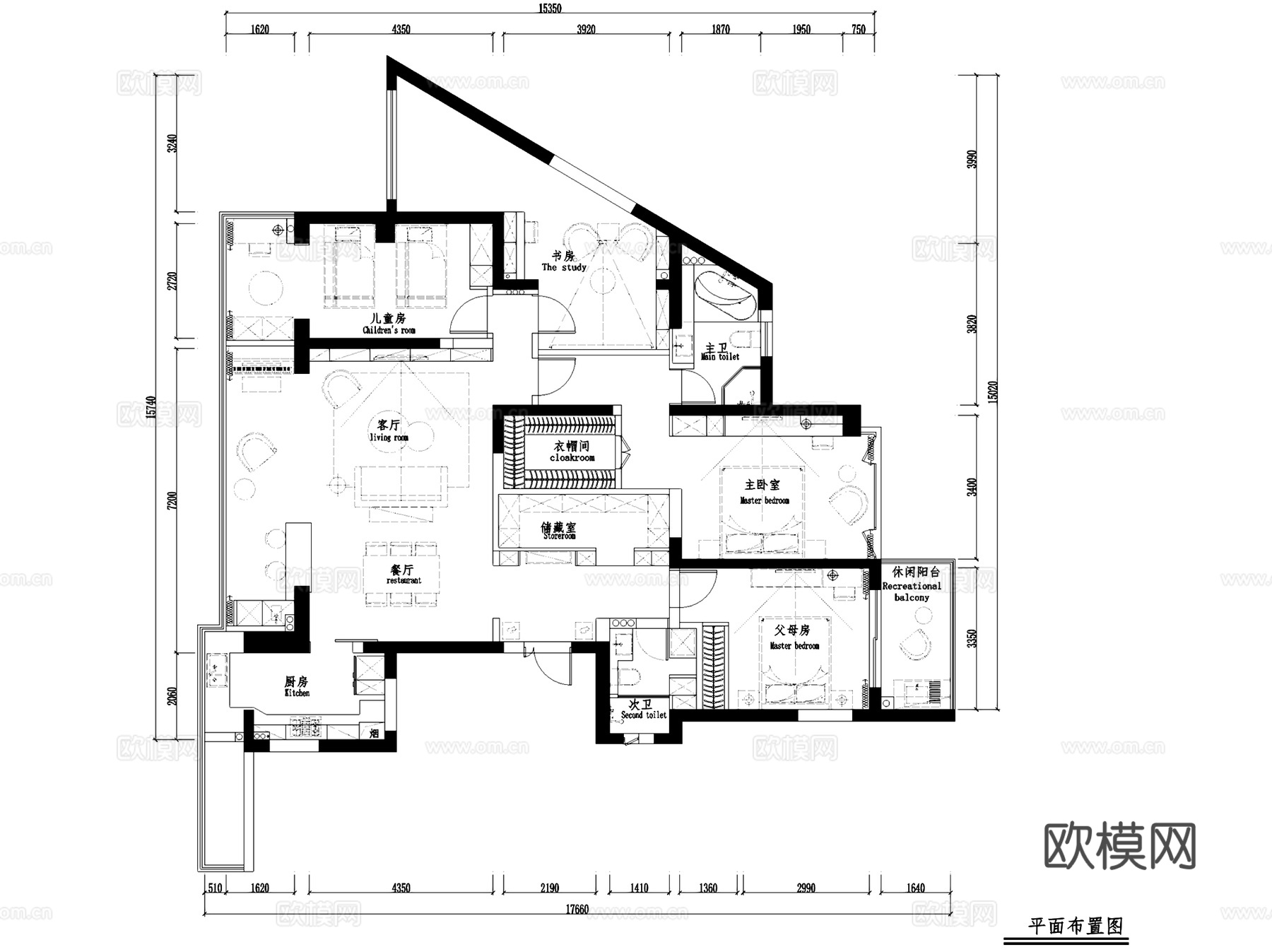 杭州世贸之西湖无主灯室内家装CAD施工图cad施工图