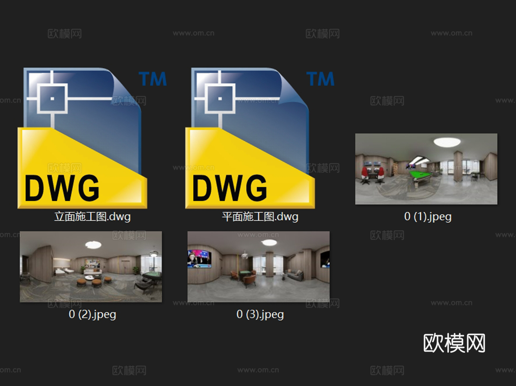 新都台球厅棋牌室室内工装CAD施工图cad施工图