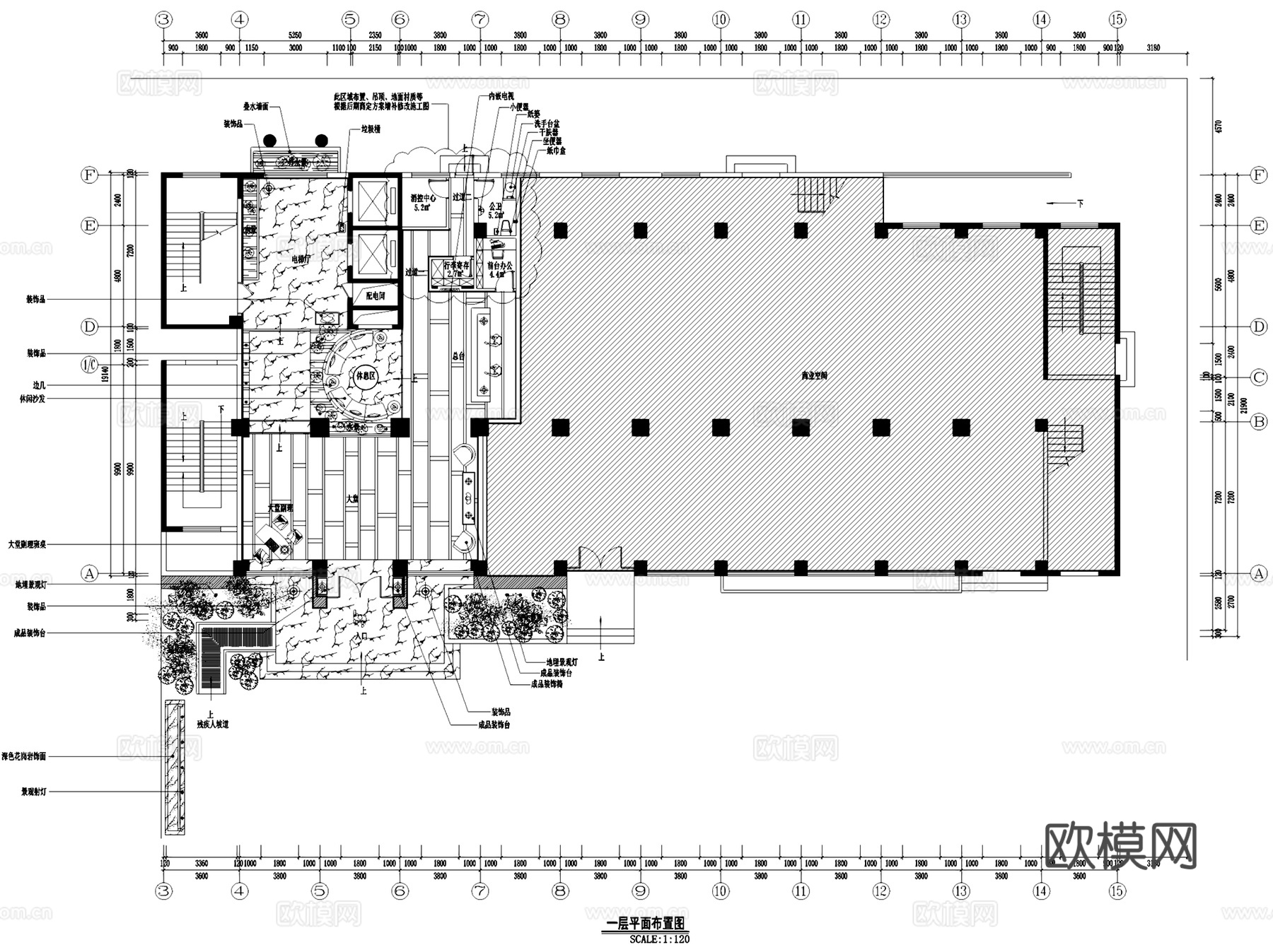 福州教育宾馆新濠酒店室内工装CAD施工图cad施工图