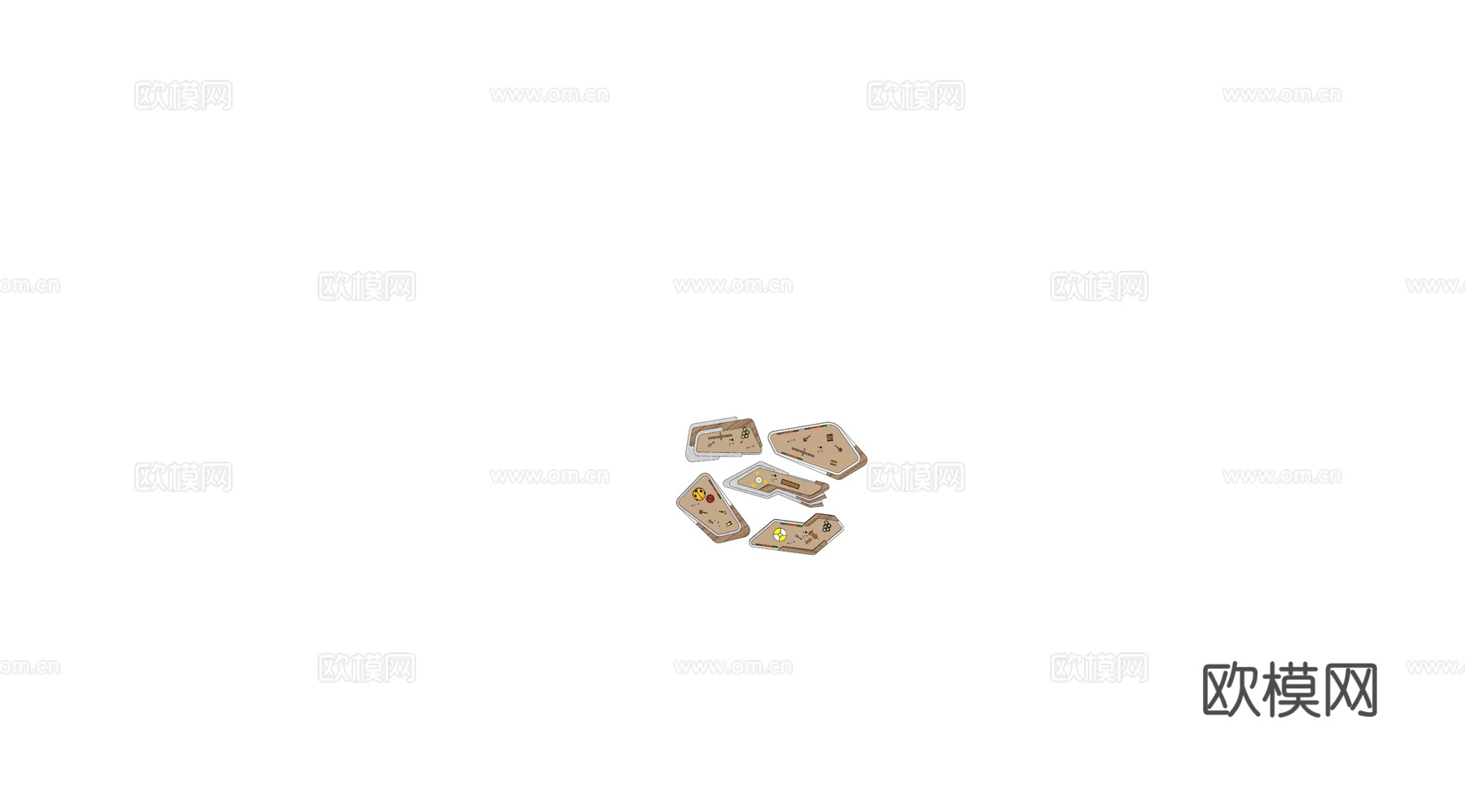 儿童游乐景观 沙地沙坑游乐区域 景观公园口袋公园 滑梯素质拓su模型