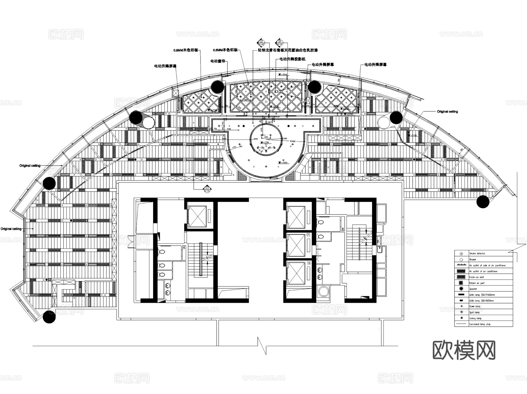 Raffles Office 办公室室内工装CAD施工图整套cad施工图