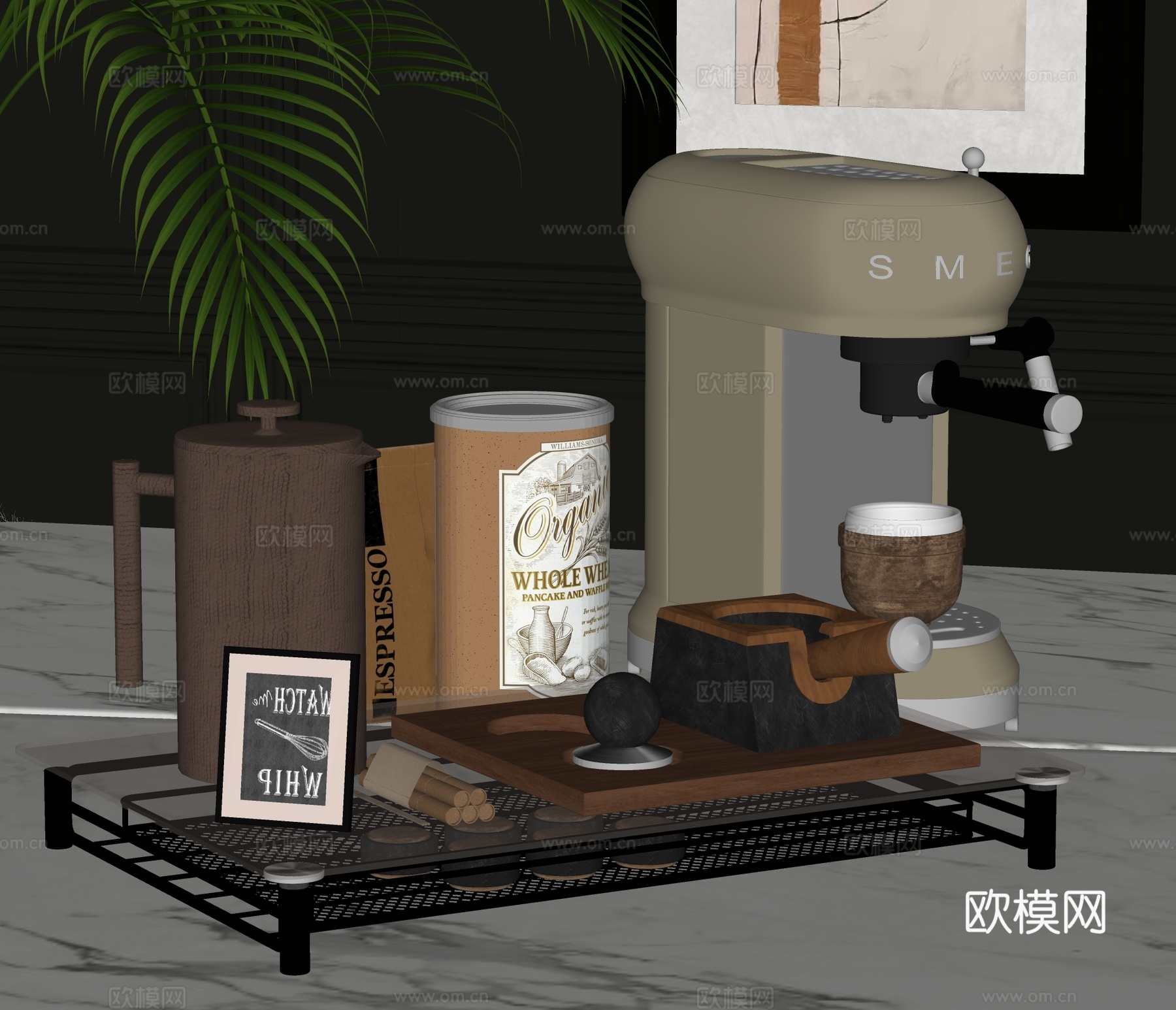 现代咖啡机su模型