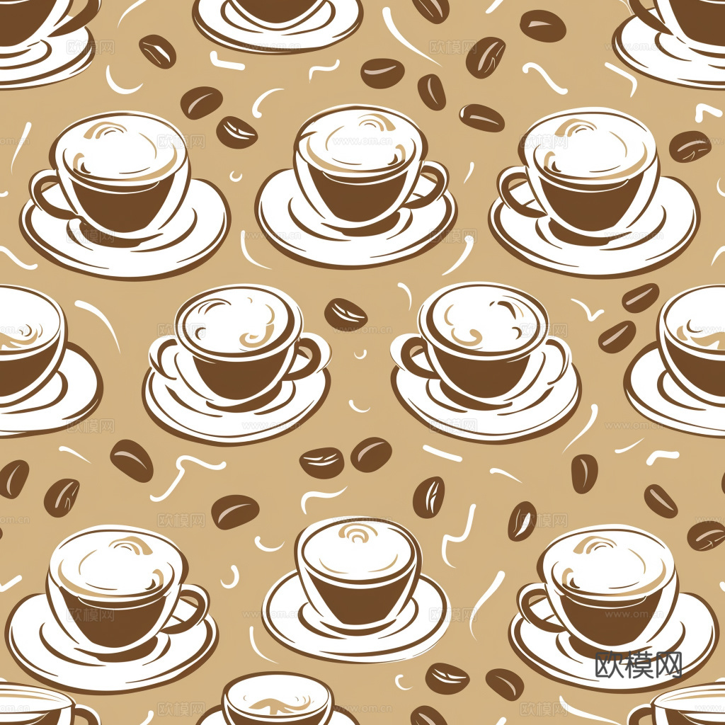 咖啡壁纸 花纹壁纸 卡通壁纸 壁纸下载