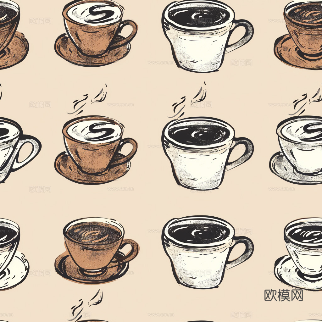 咖啡壁纸 花纹壁纸 卡通壁纸 壁纸