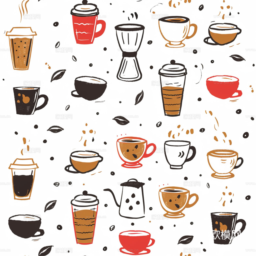 咖啡壁纸 花纹壁纸 卡通壁纸 壁纸下载