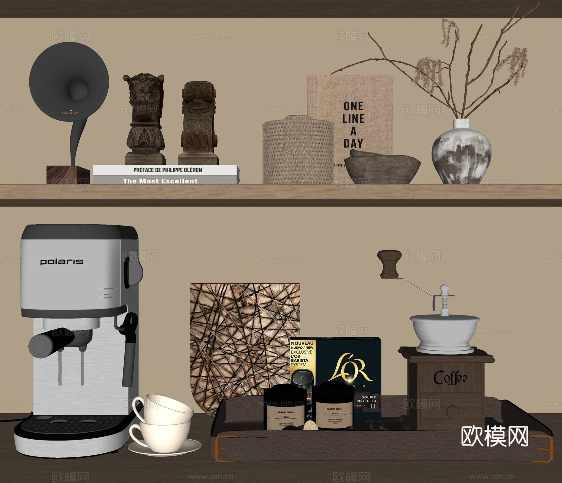 现代咖啡机su模型